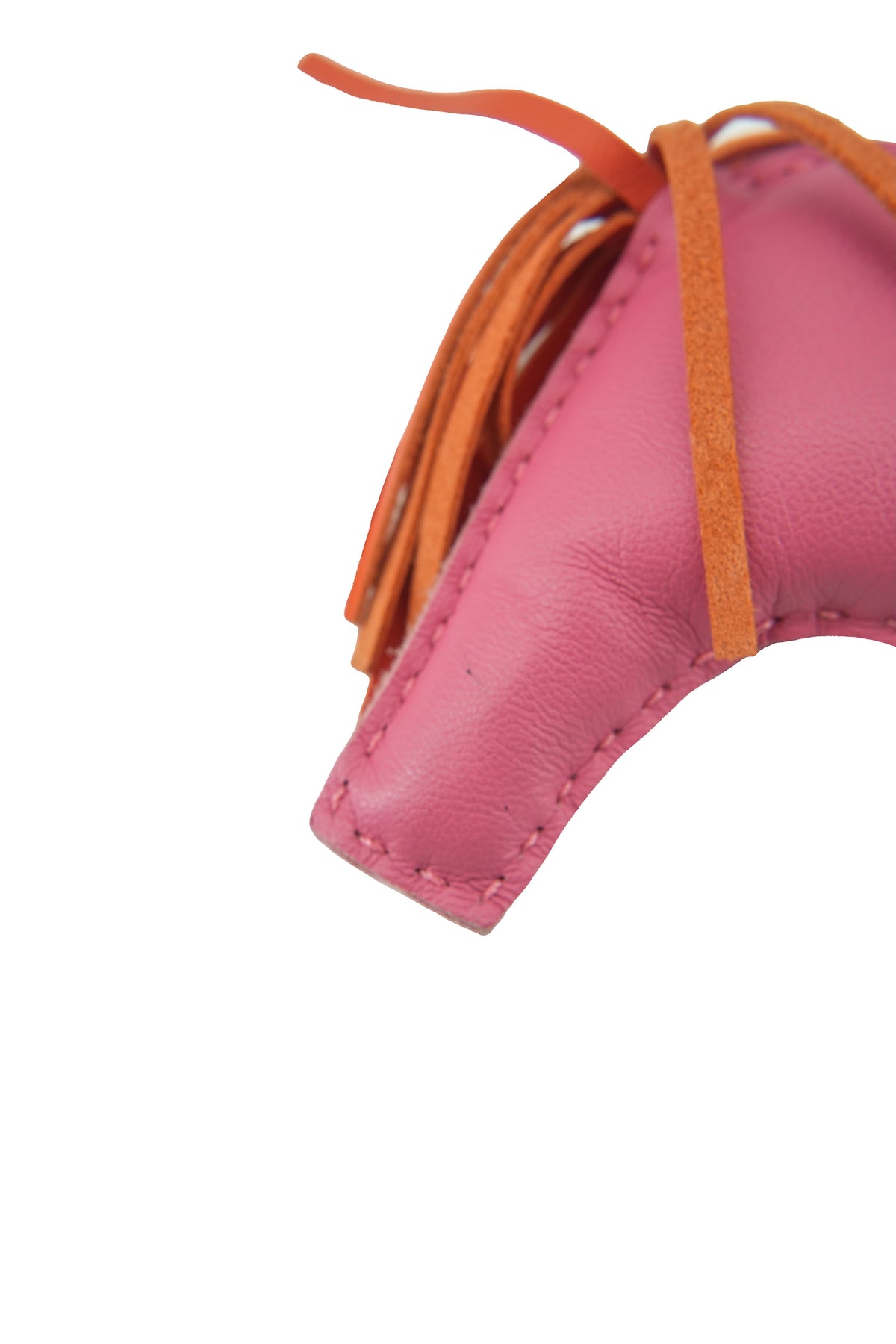 Hermès Milo Lambskin GriGri Rodeo GM Bag Charm Rose Azalee, Orange Poppy, Rouge Indien