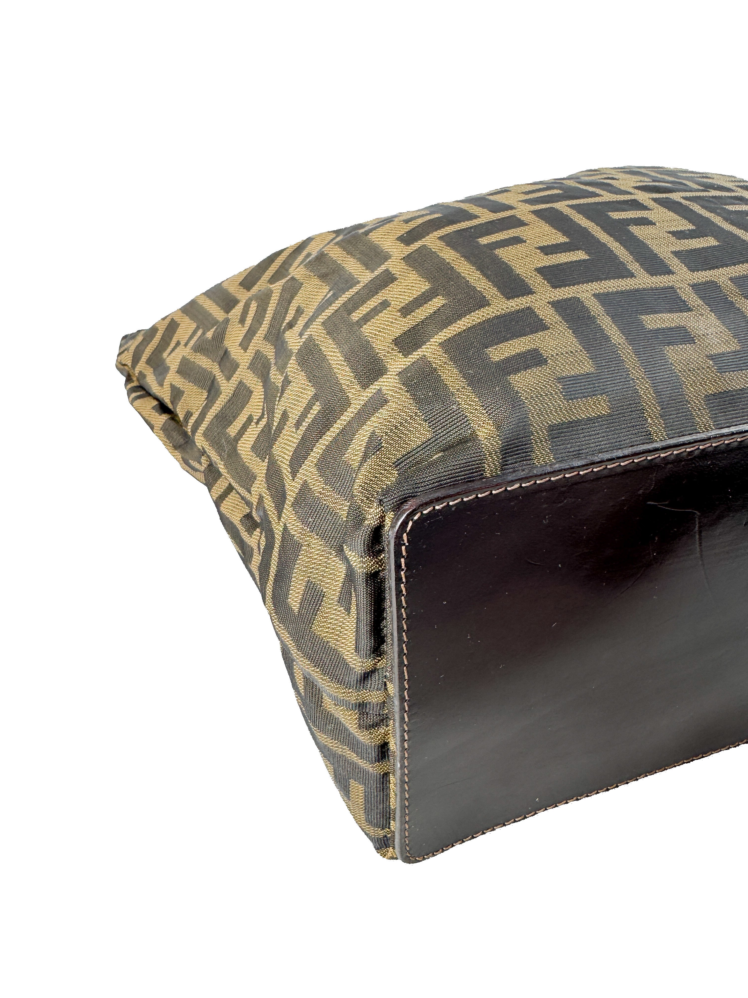 Fendi olive Zucca nylon tote 2288-26598-008