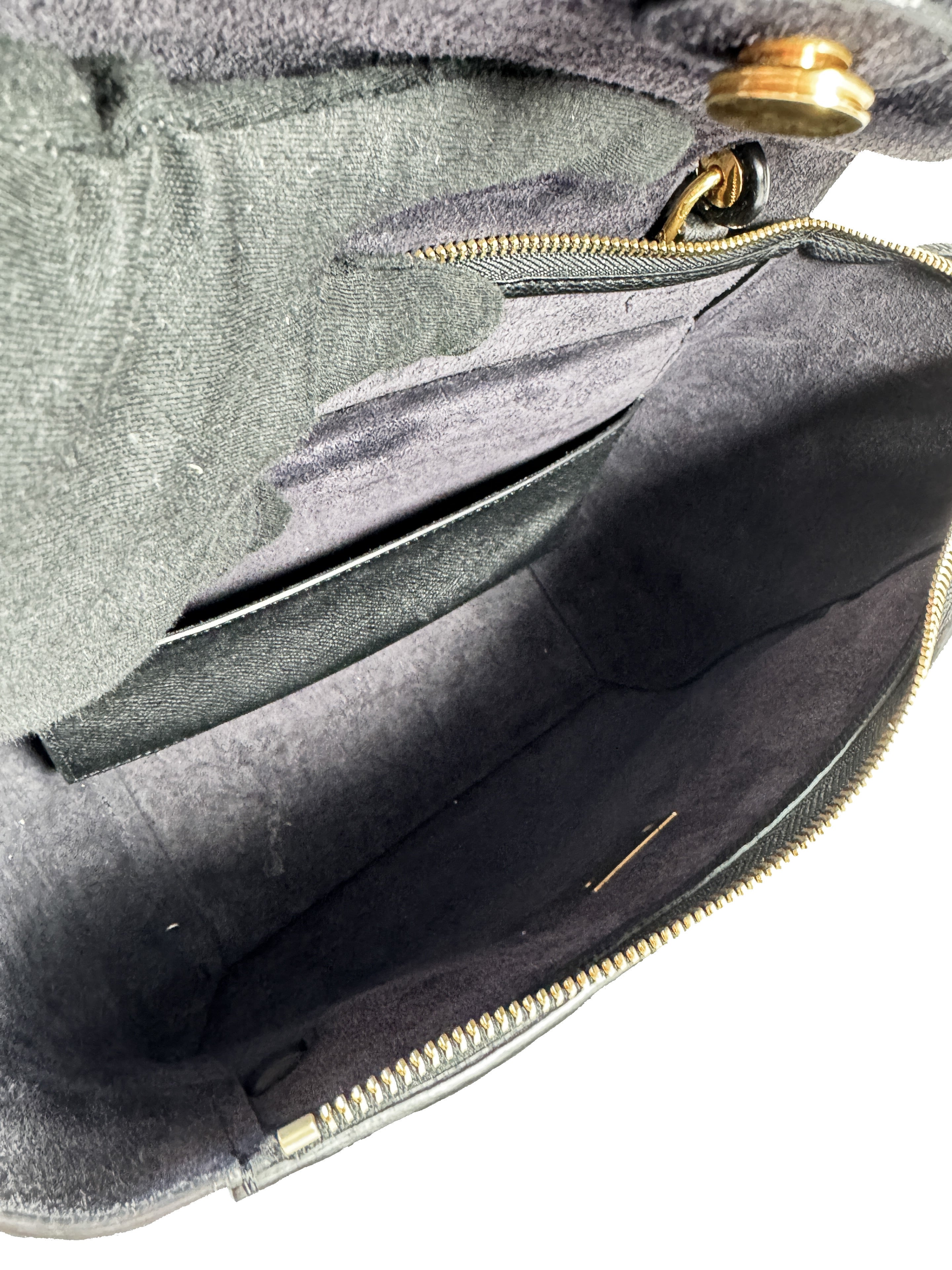 Celine black leather micro belt bag S-SL-4176