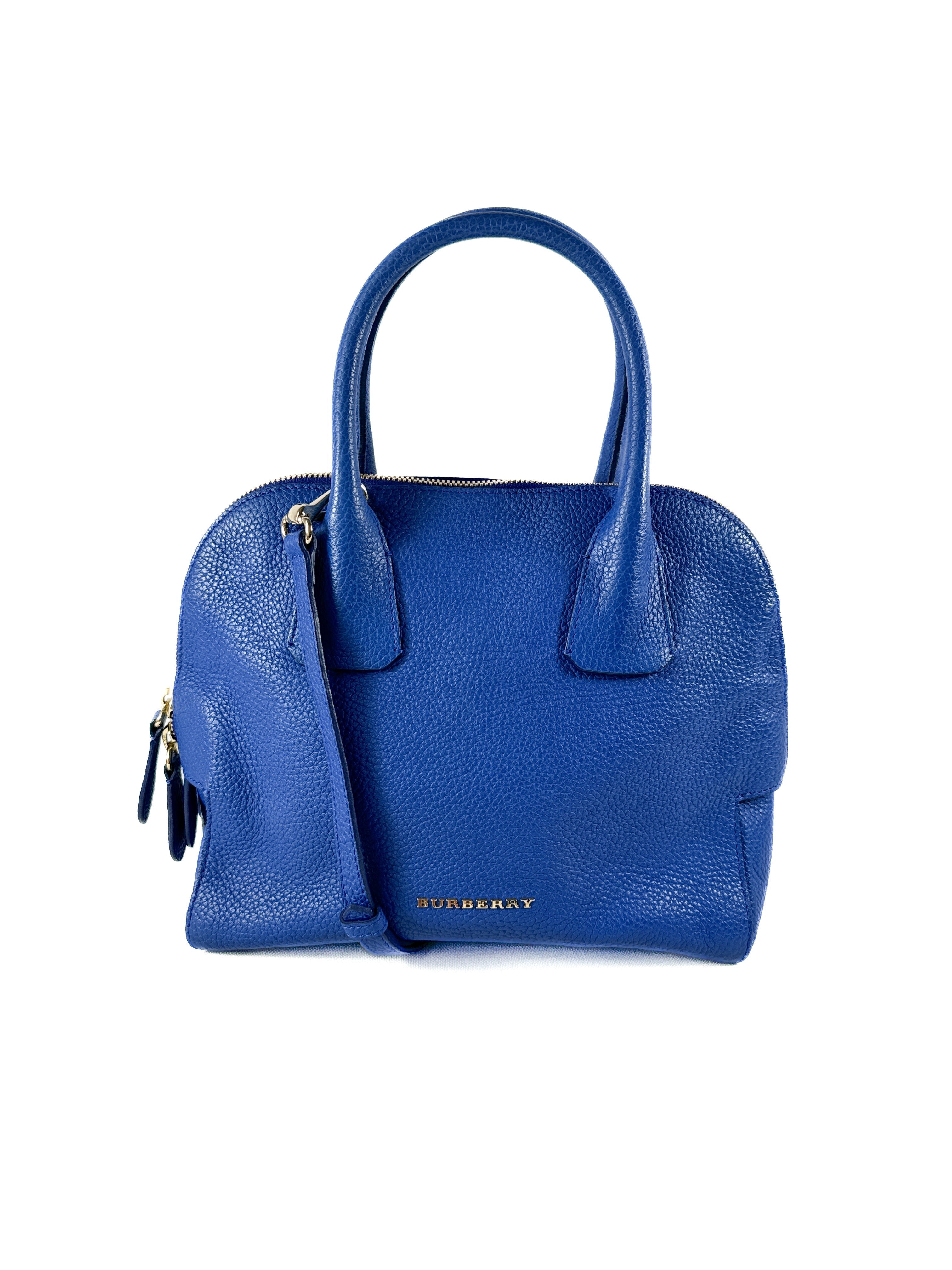 Burberry royal blue Greenwood Bowling bag small 51266M