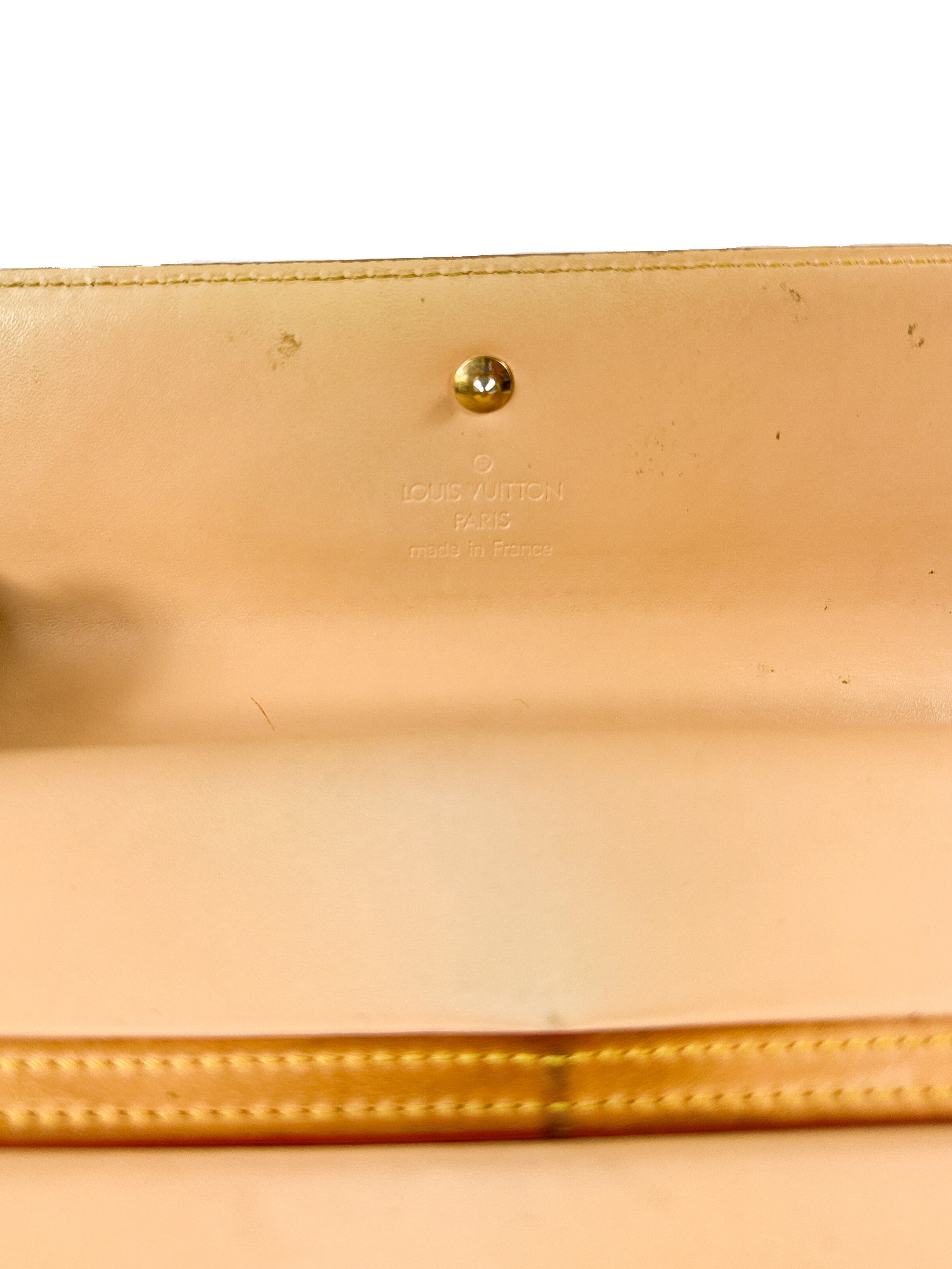 Louis Vuitton white multicolor porte tresor international wallet TH0074