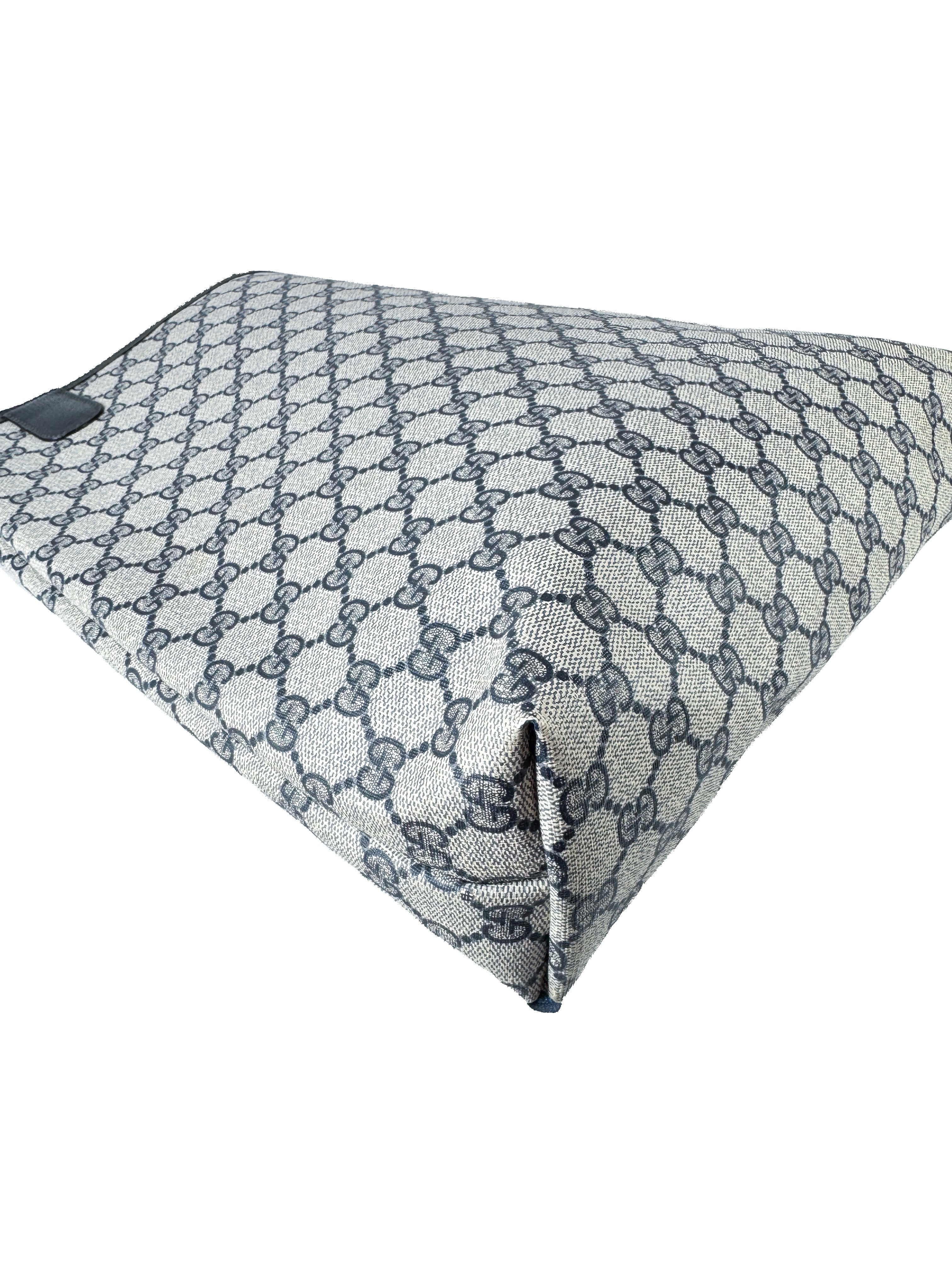 Gucci GG navy sherry line vintage tote 3902003