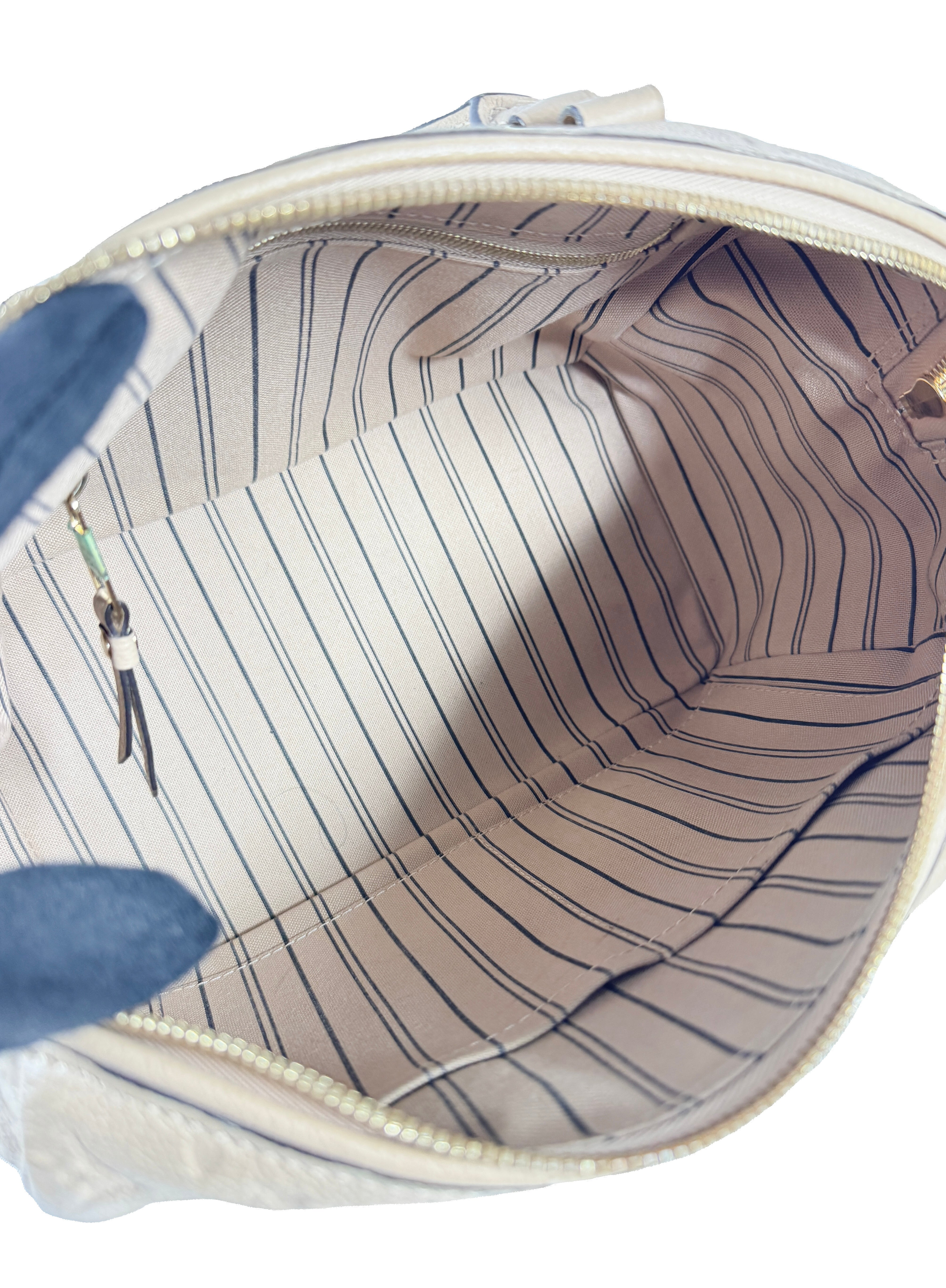 Louis Vuitton monogram beige empreinte speedy 25 bandouliere DU1165