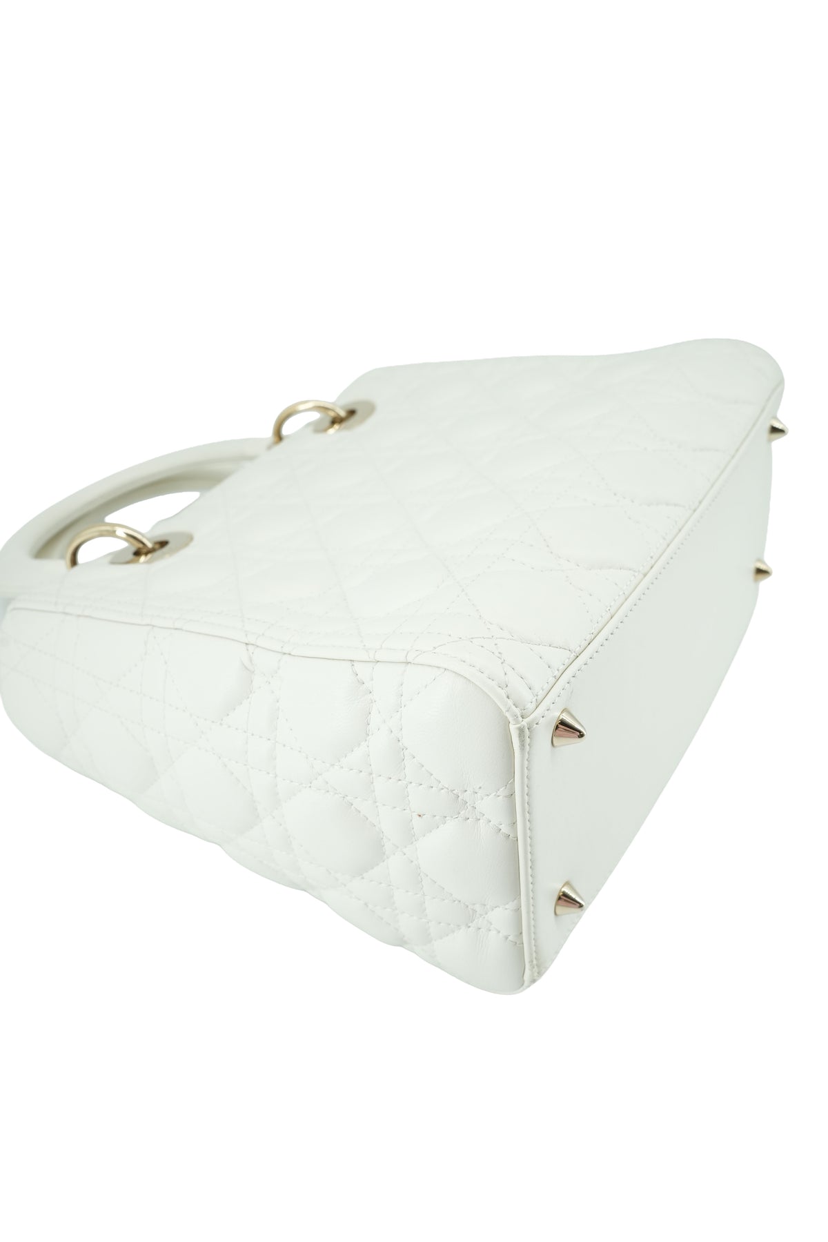 Dior off white Cannage Medium Lady Dior 0252