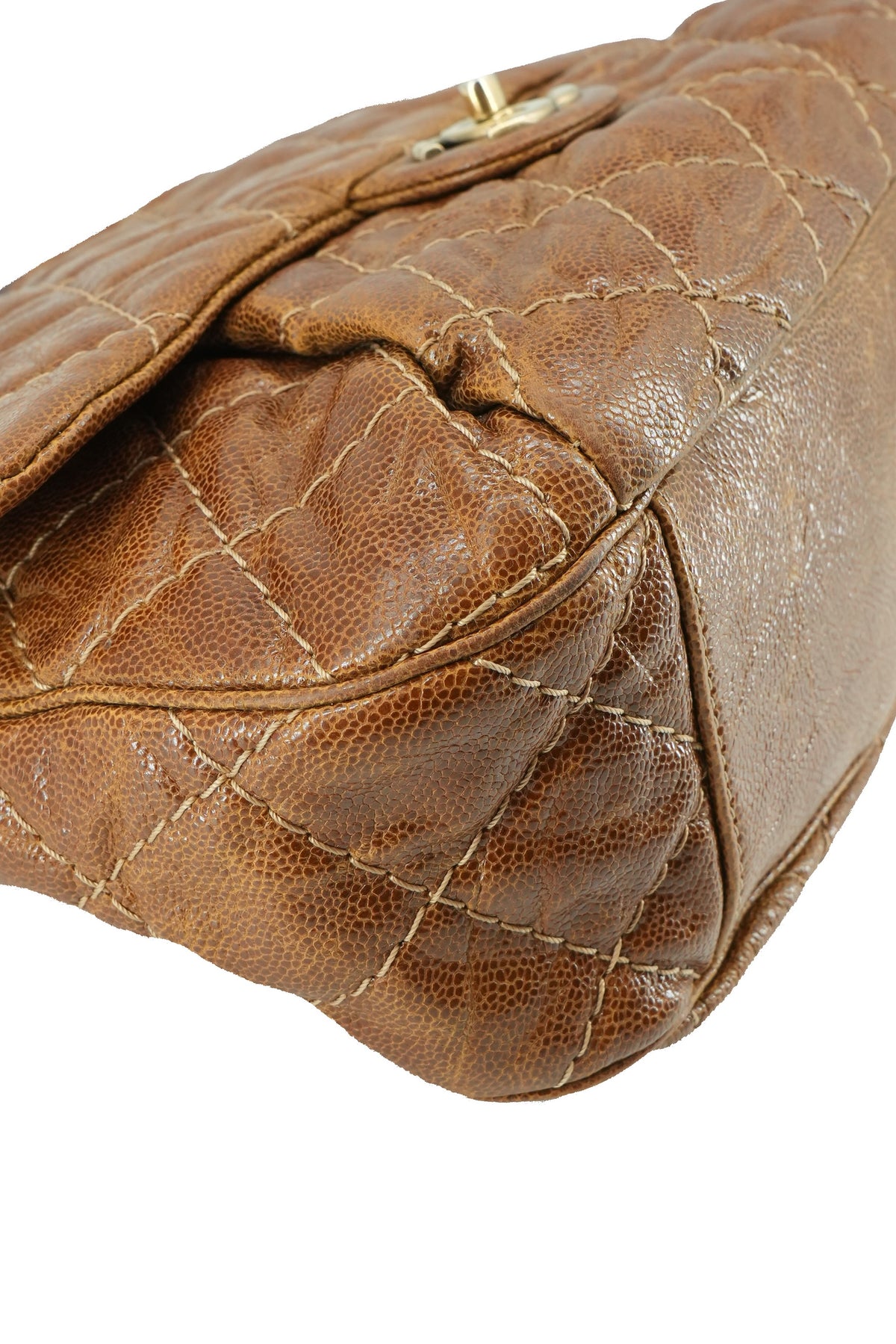 Chanel brown distressed Coco pleats 17752953
