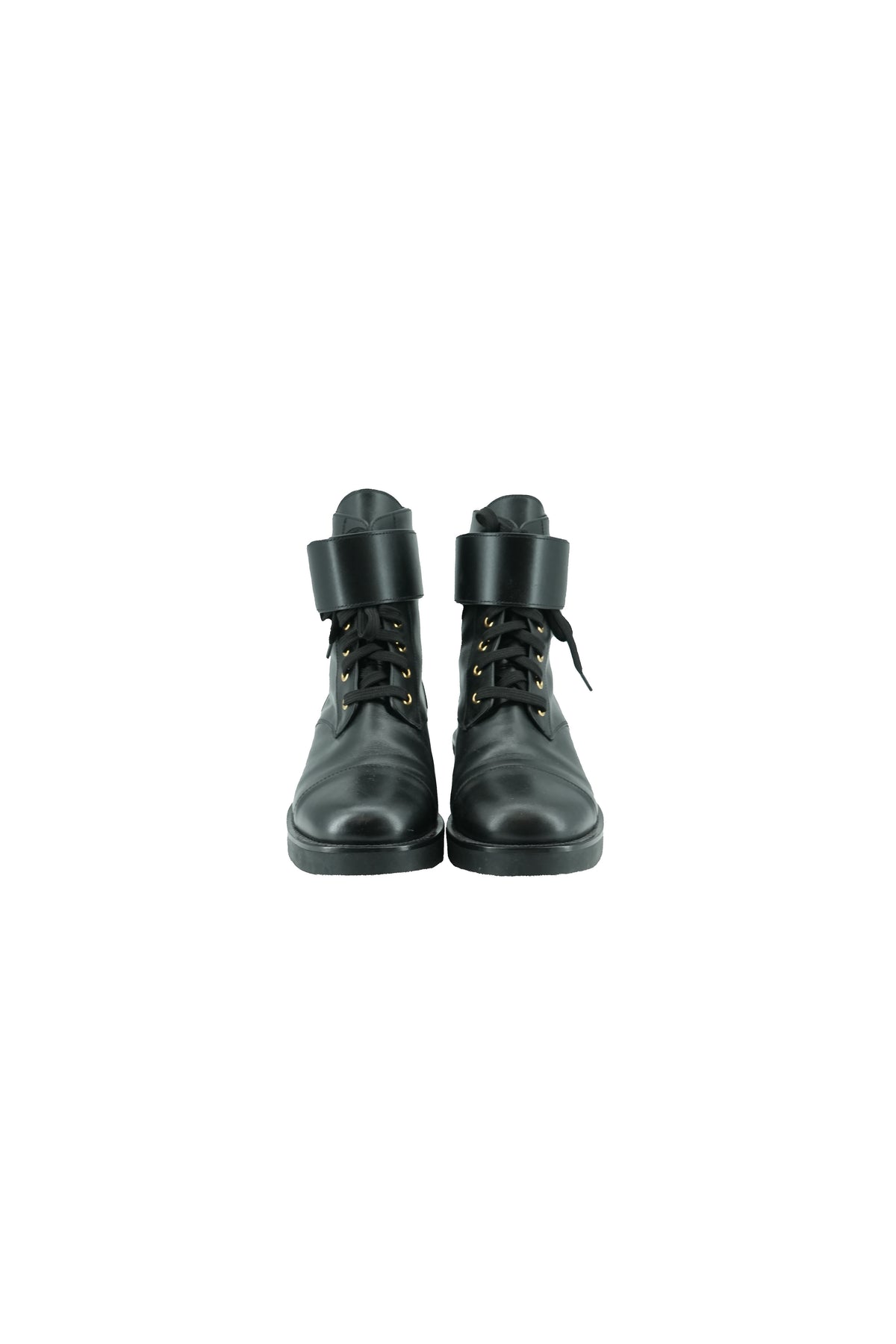 Louis Vuitton black leather wonderland ranger boots size 38.5 (8.5)