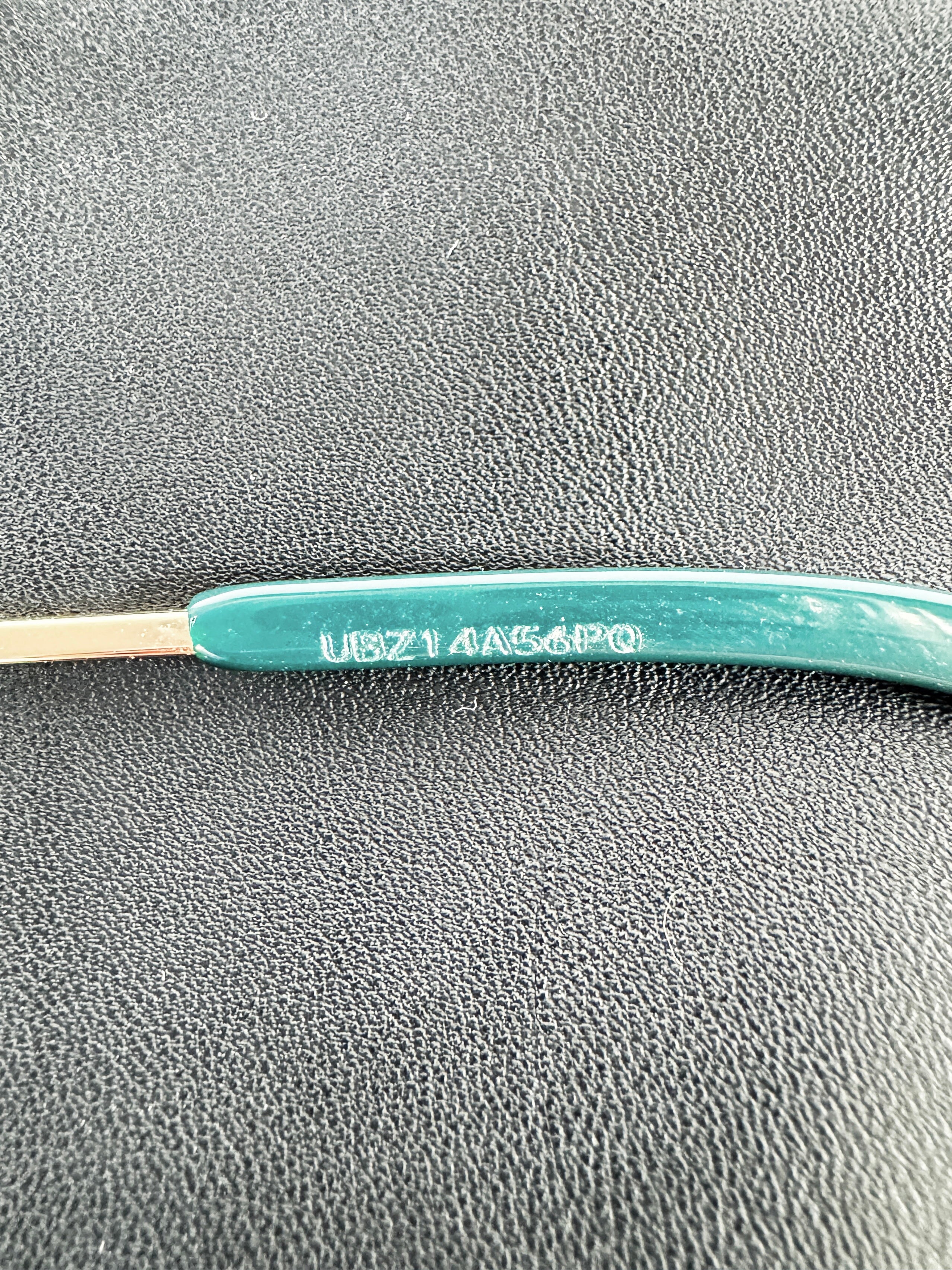 Fendi gold tone/teal aviator sunglasses UBZ14A56PO