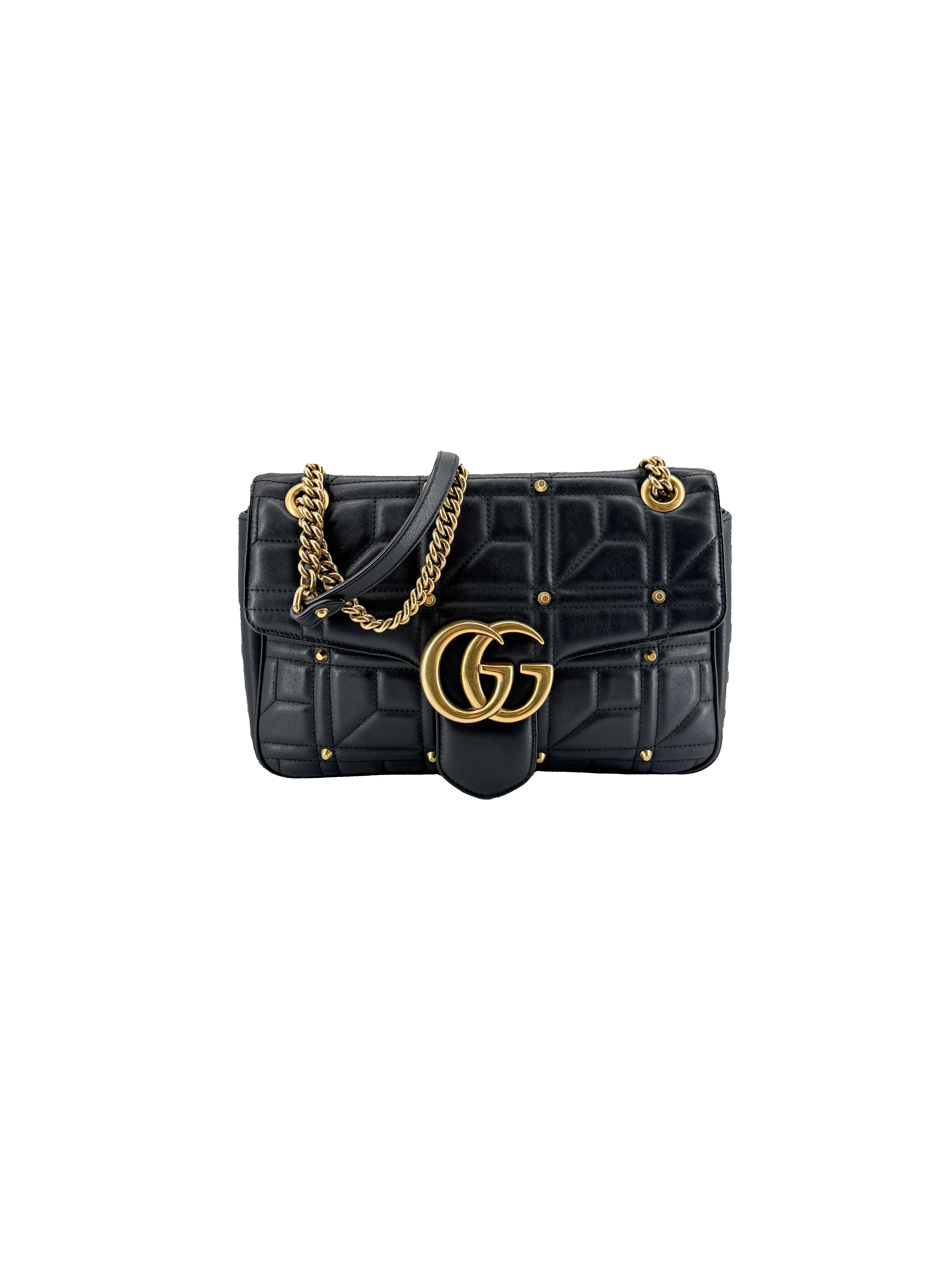 Gucci GG Marmont studded quilted flap bag 443496 467891