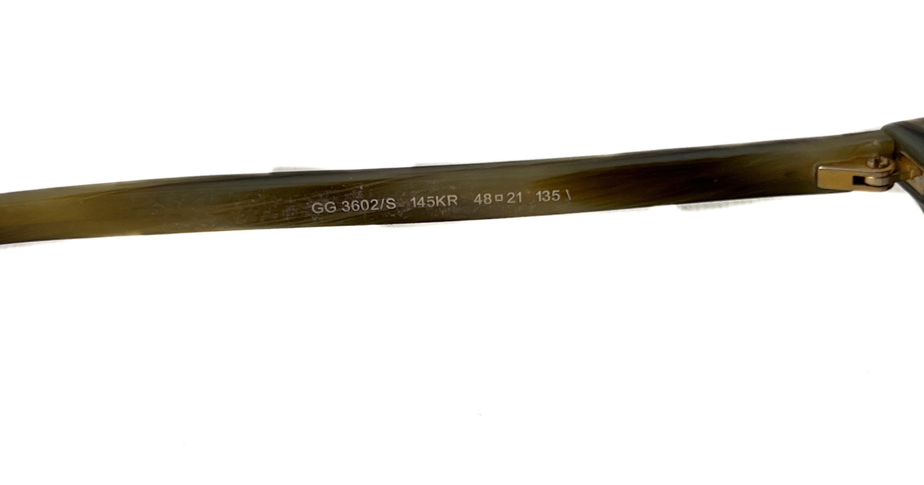 Gucci green and gray tortoise round sunglasses GG3602