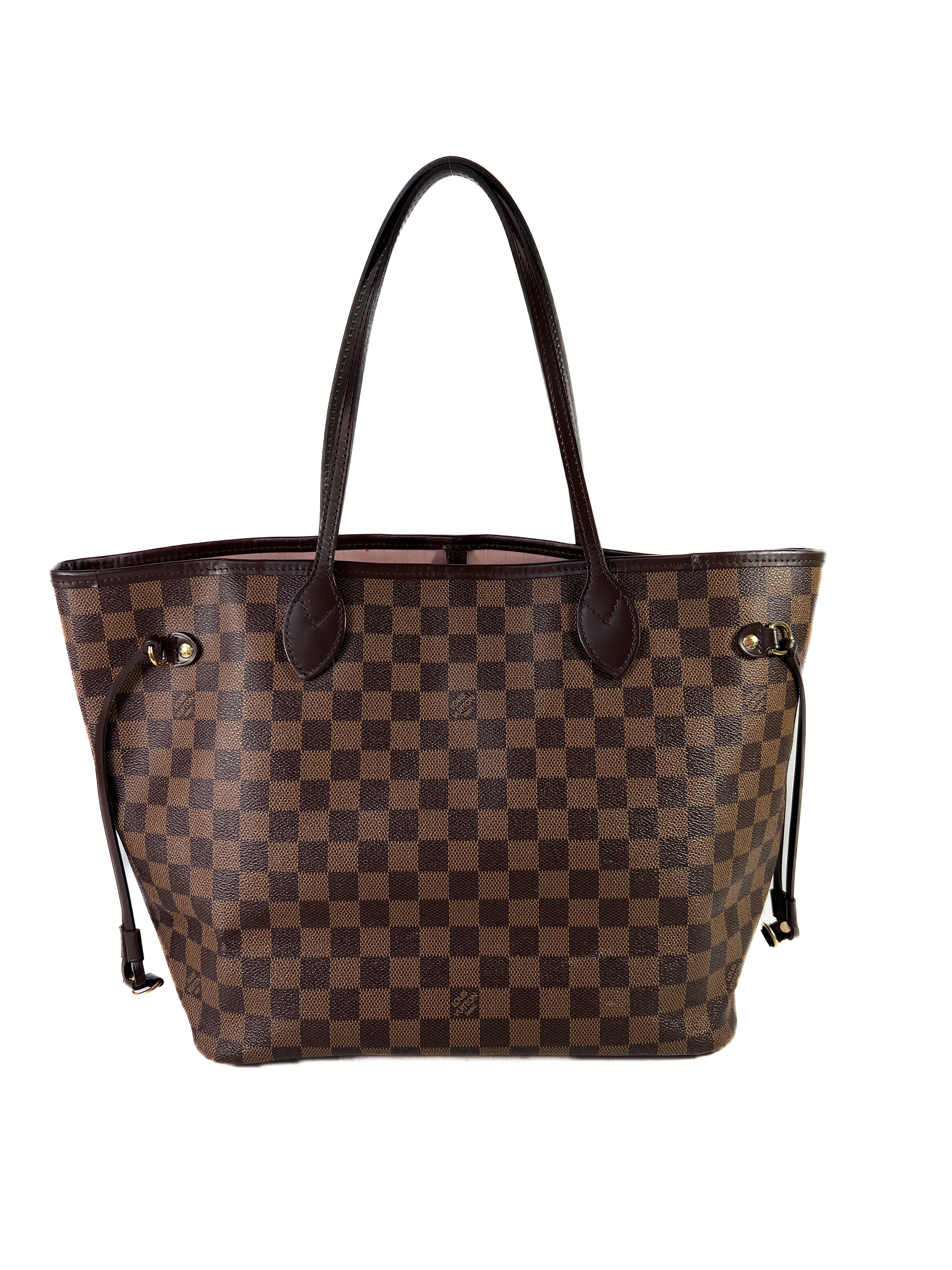 Louis Vuitton damier ebene neverfull MM ballerina interior 2018