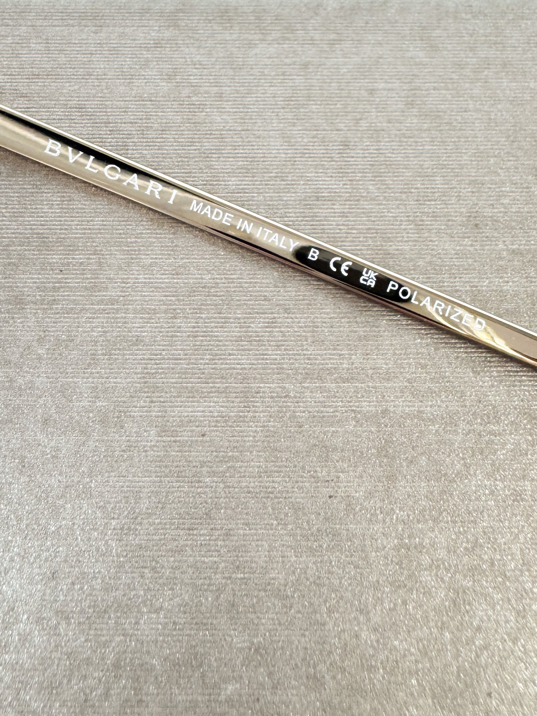 BVLGARI black/gold polarized sunglasses 8231-B CASE/BOX