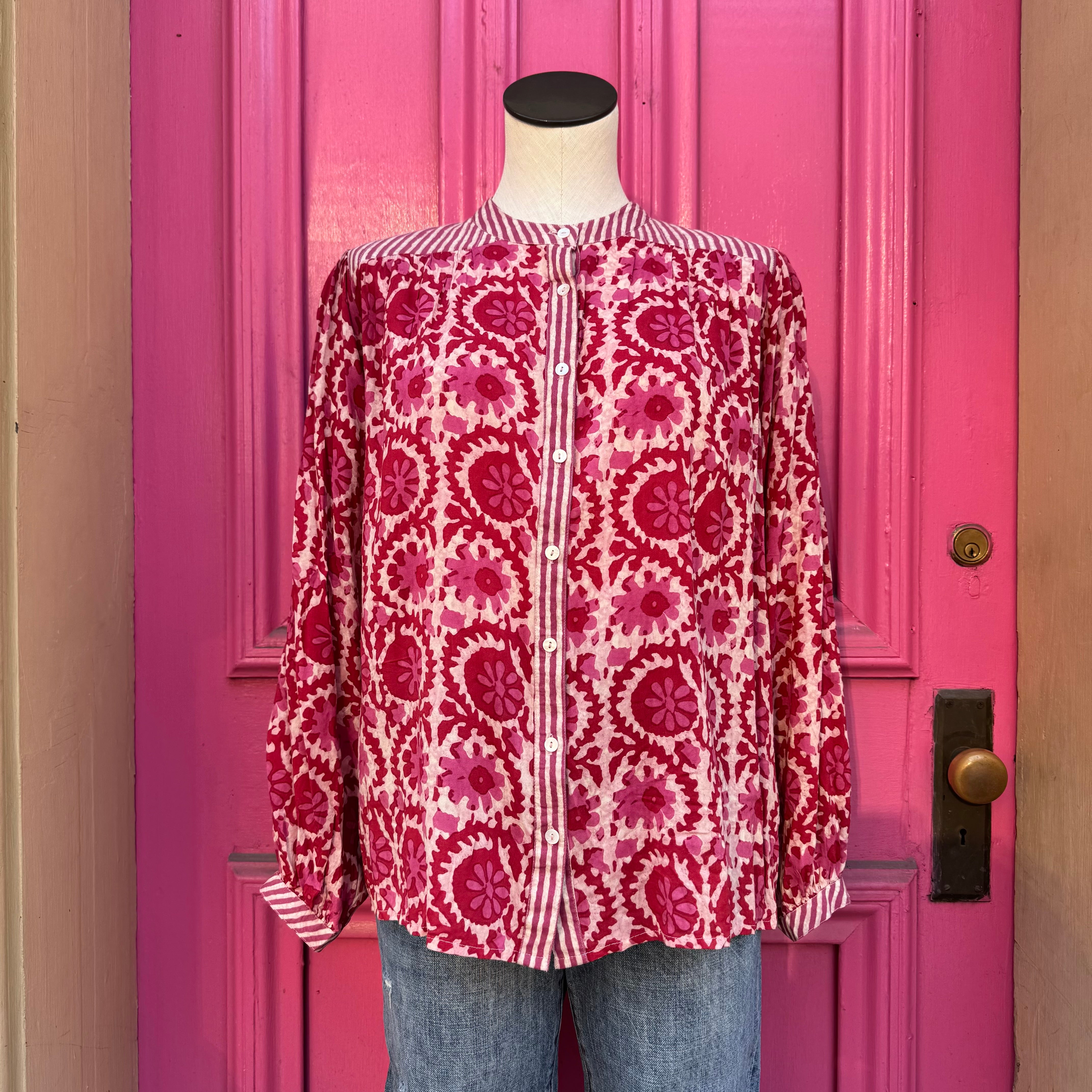 Maison Hotel pink print top size S