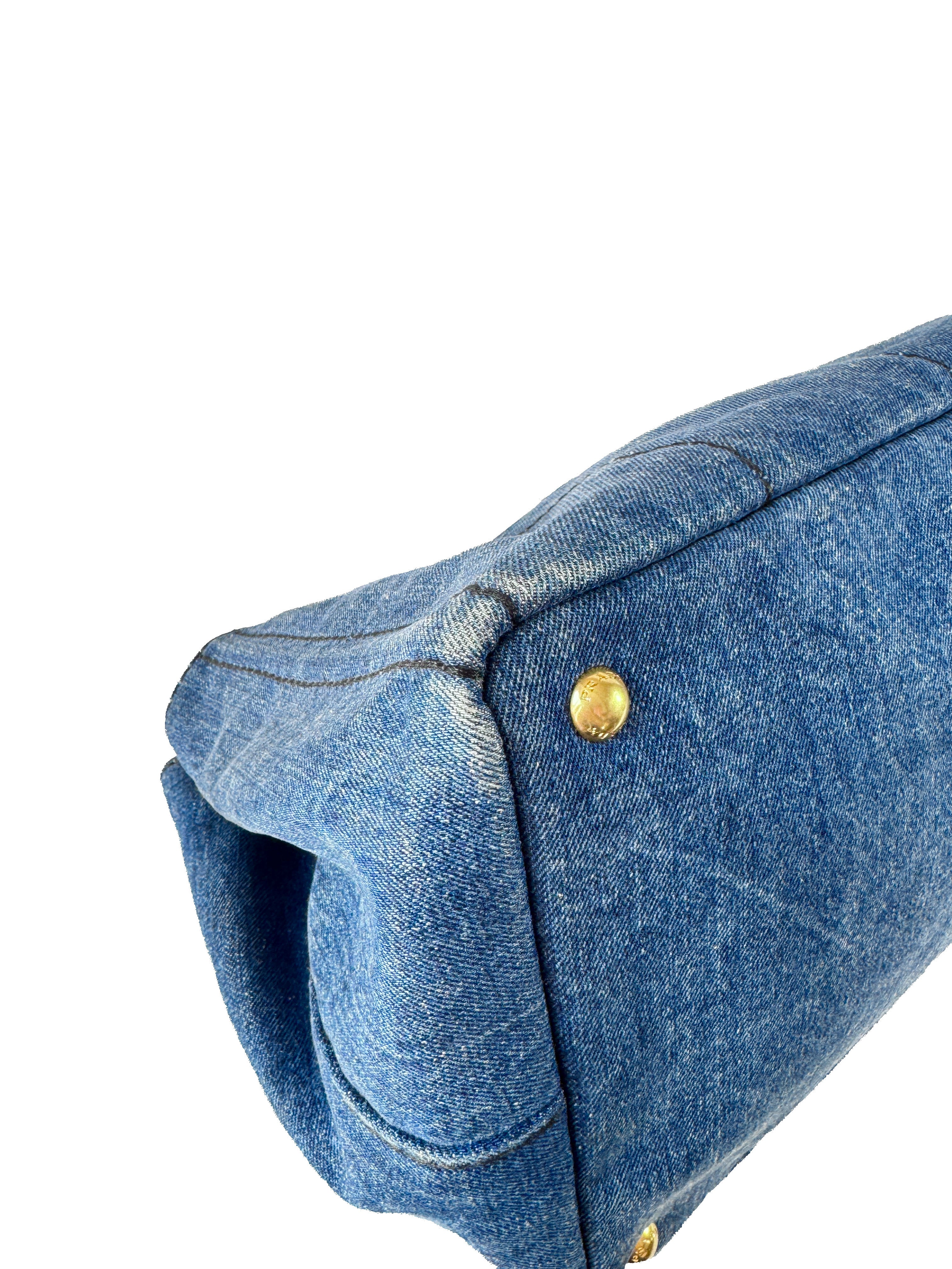 Prada denim Canapa tote 214