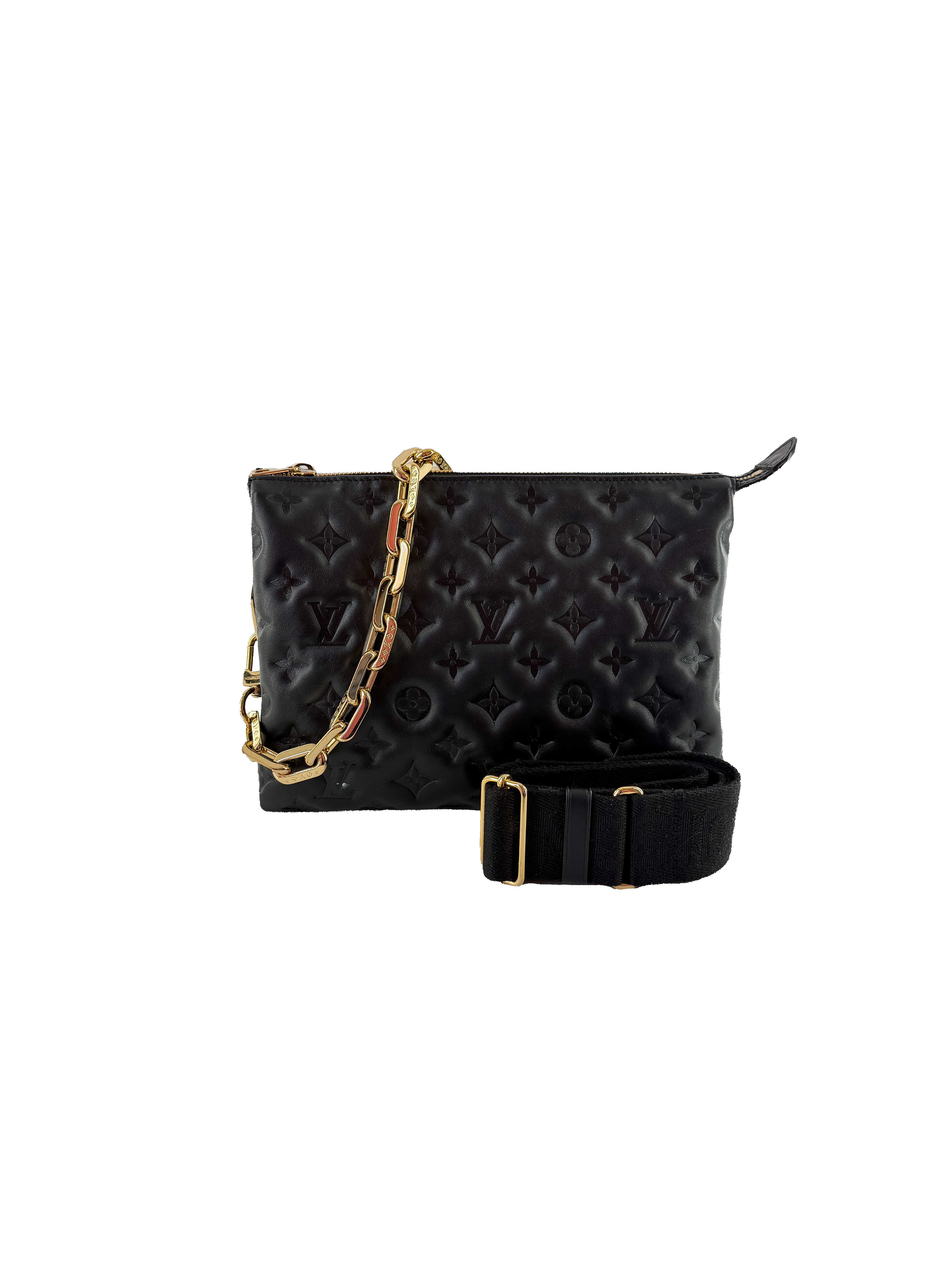 Louis Vuitton black leather Coussin PM NFC
