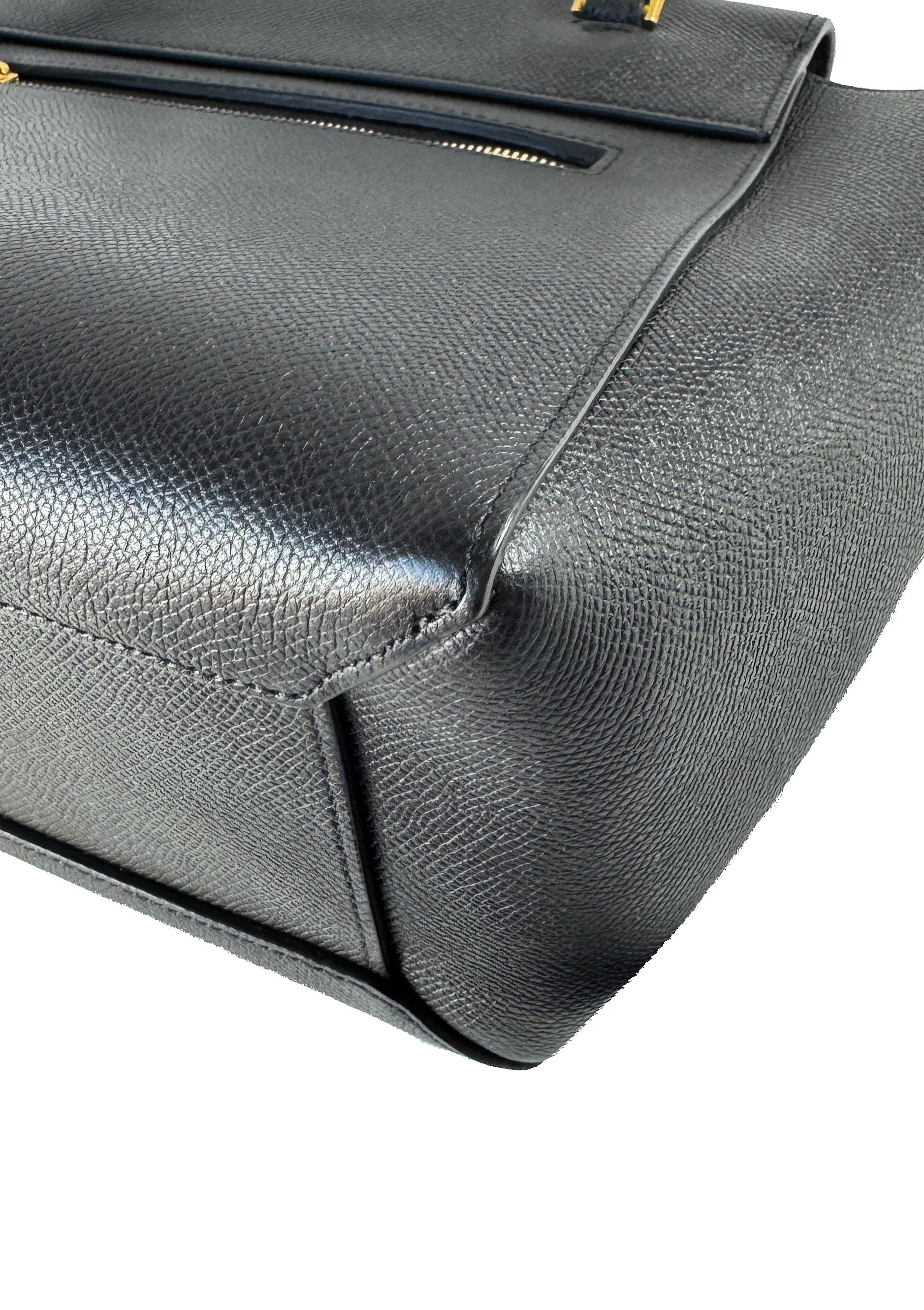 Celine black leather micro belt bag S-SL-4176