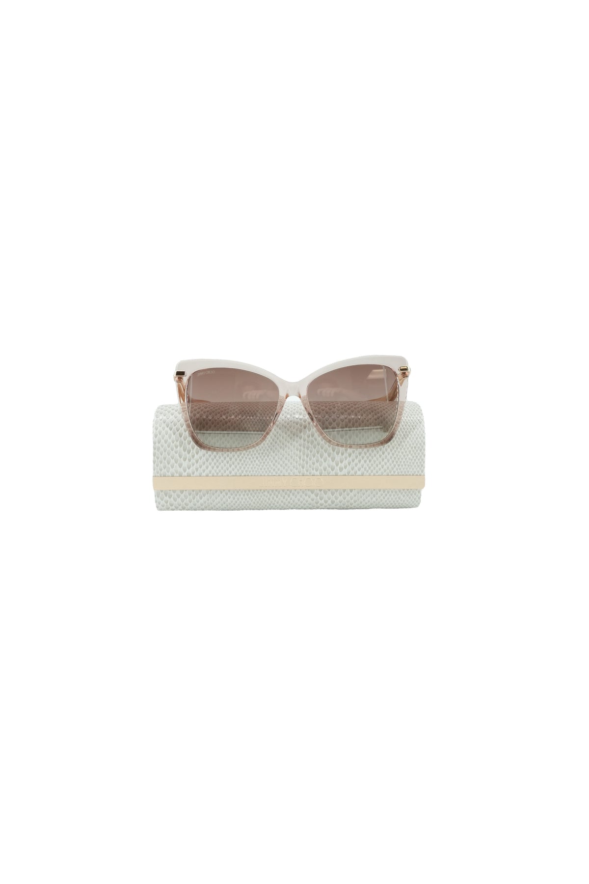 Jimmy Choo pink mirror Selby sunglasses *case*