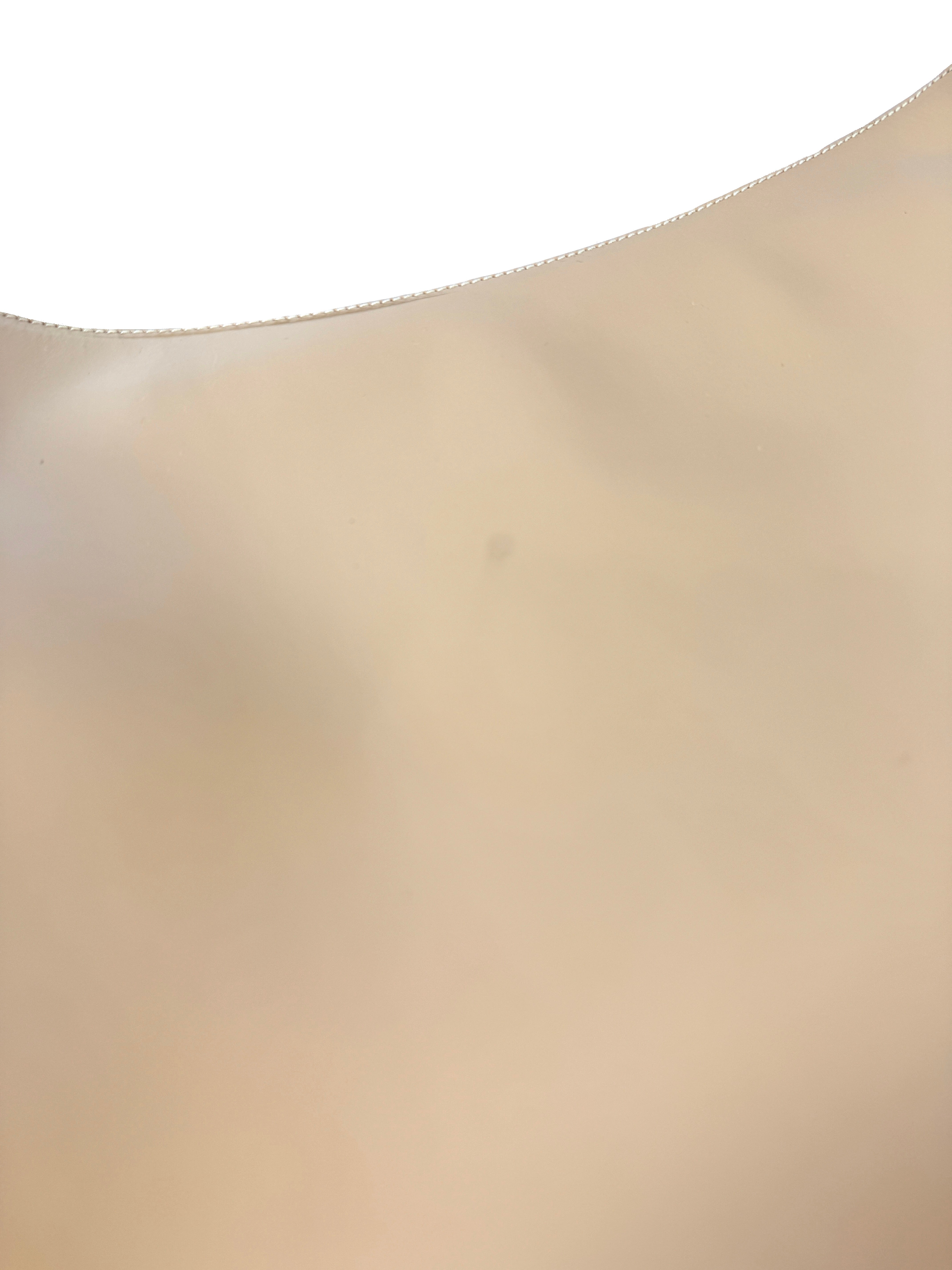 Prada beige patent leather Vitello Acciaio hobo 50