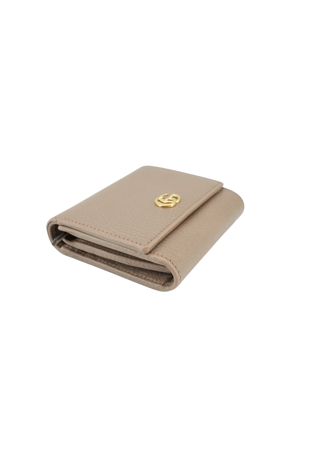 Gucci beige Marmont compact wallet 598587-0416