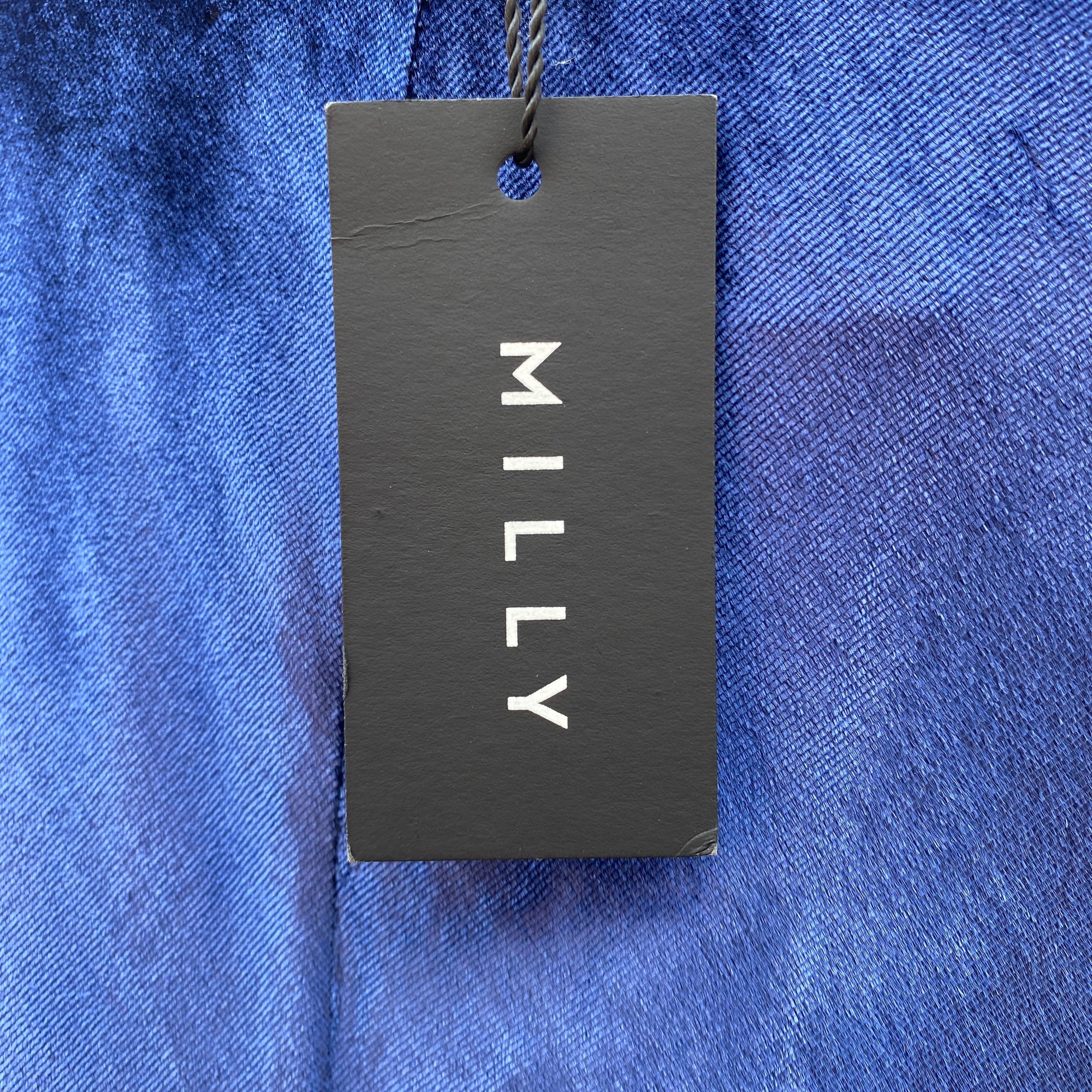 Milly navy velour liene dress size 10 NWT