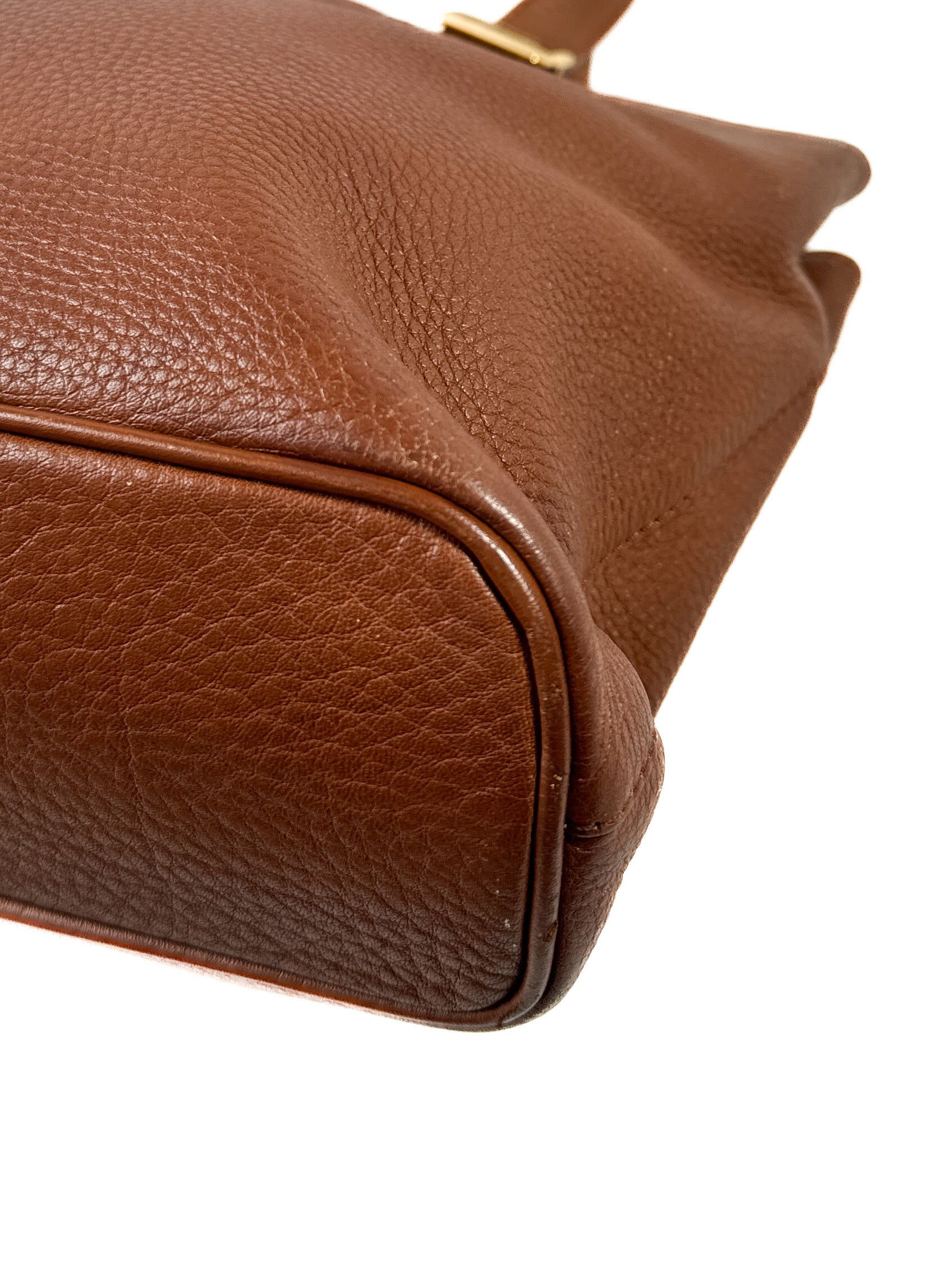 Burberry vintage brown leather satchel