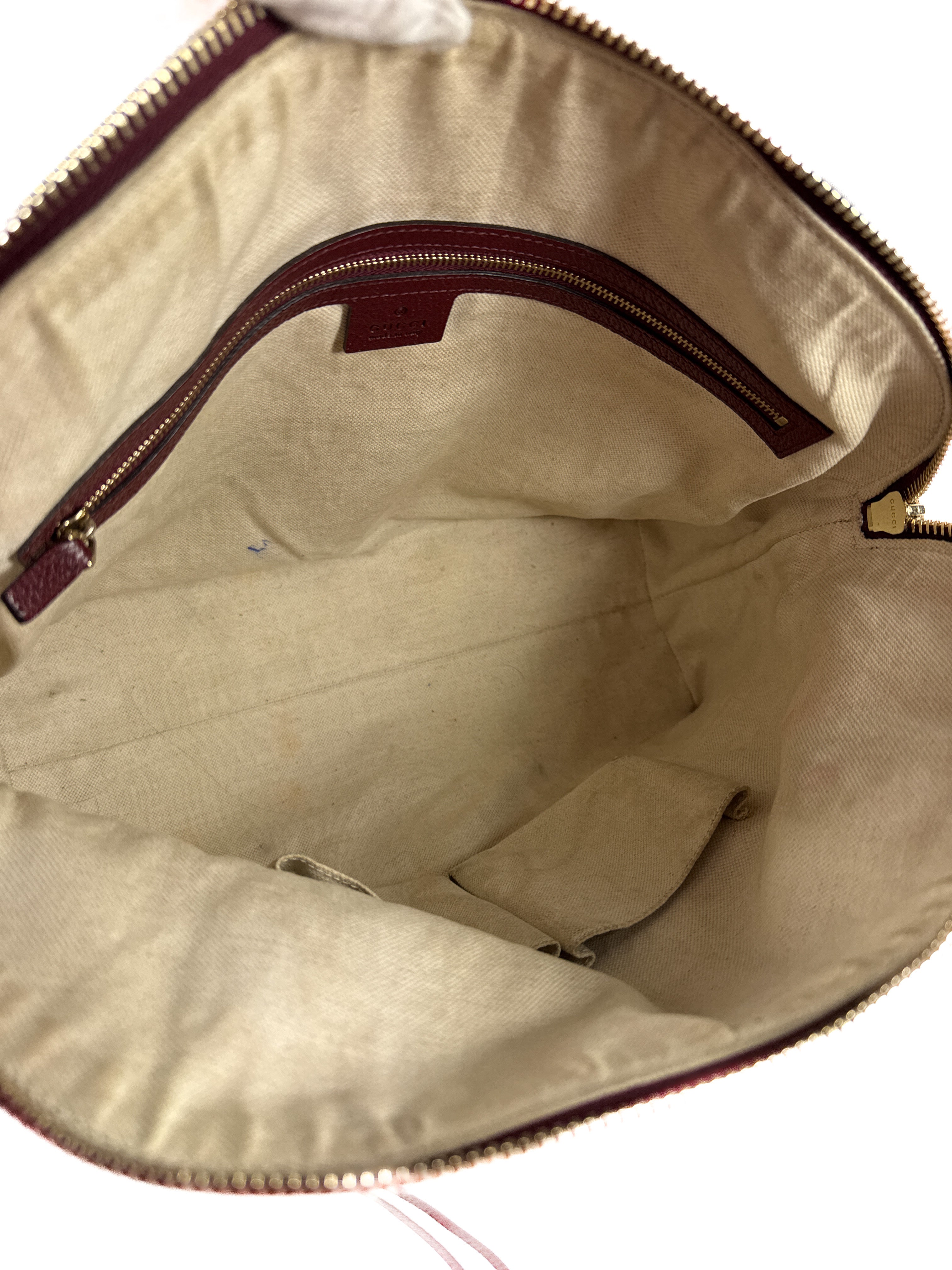 Gucci brown burgundy domed medium Bree satchel 520981