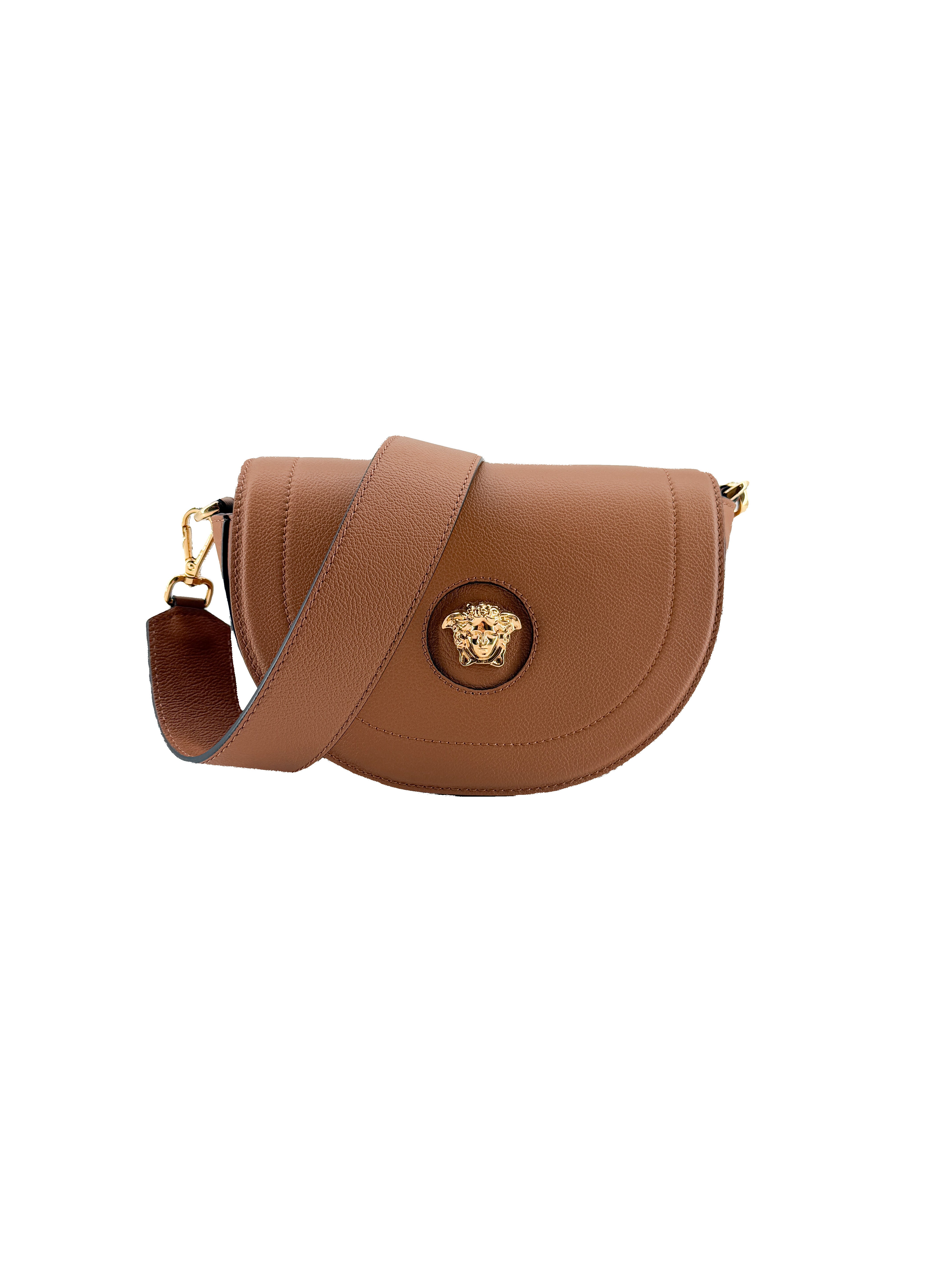 Versace brown leather La Medusa bag