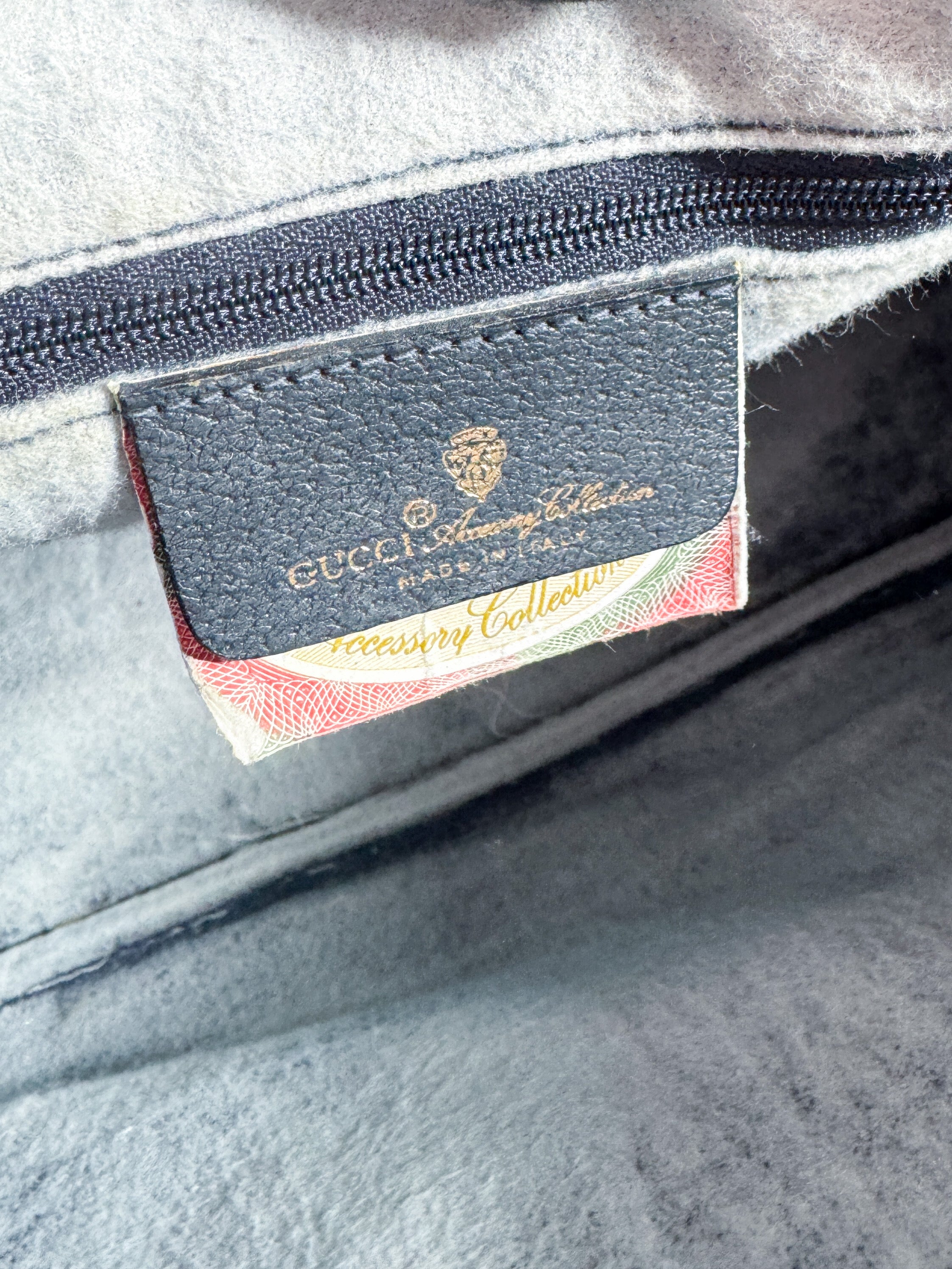 Gucci navy sherry line boston bag 3902041