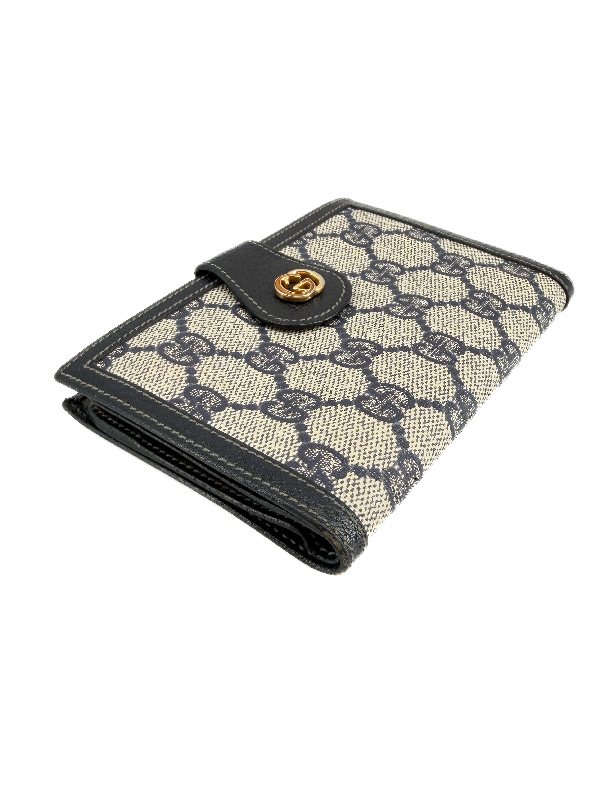 Gucci navy vintage GG wallet 035-149-0961