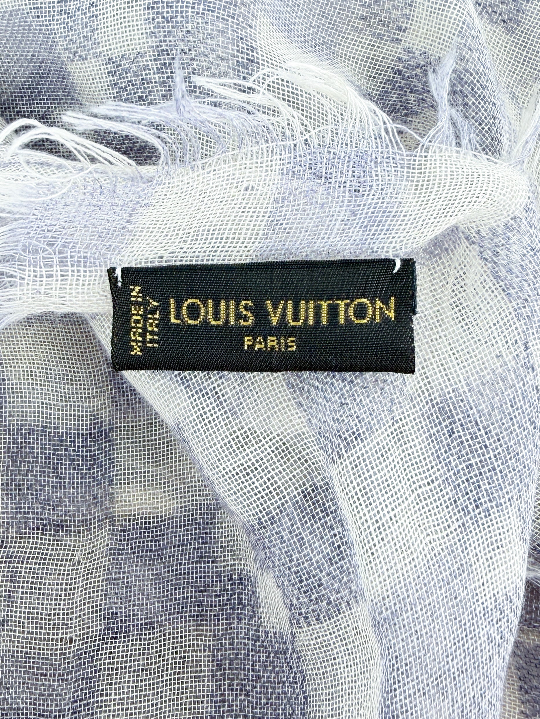 Louis Vuitton damier azur scarf 402470 *as is*