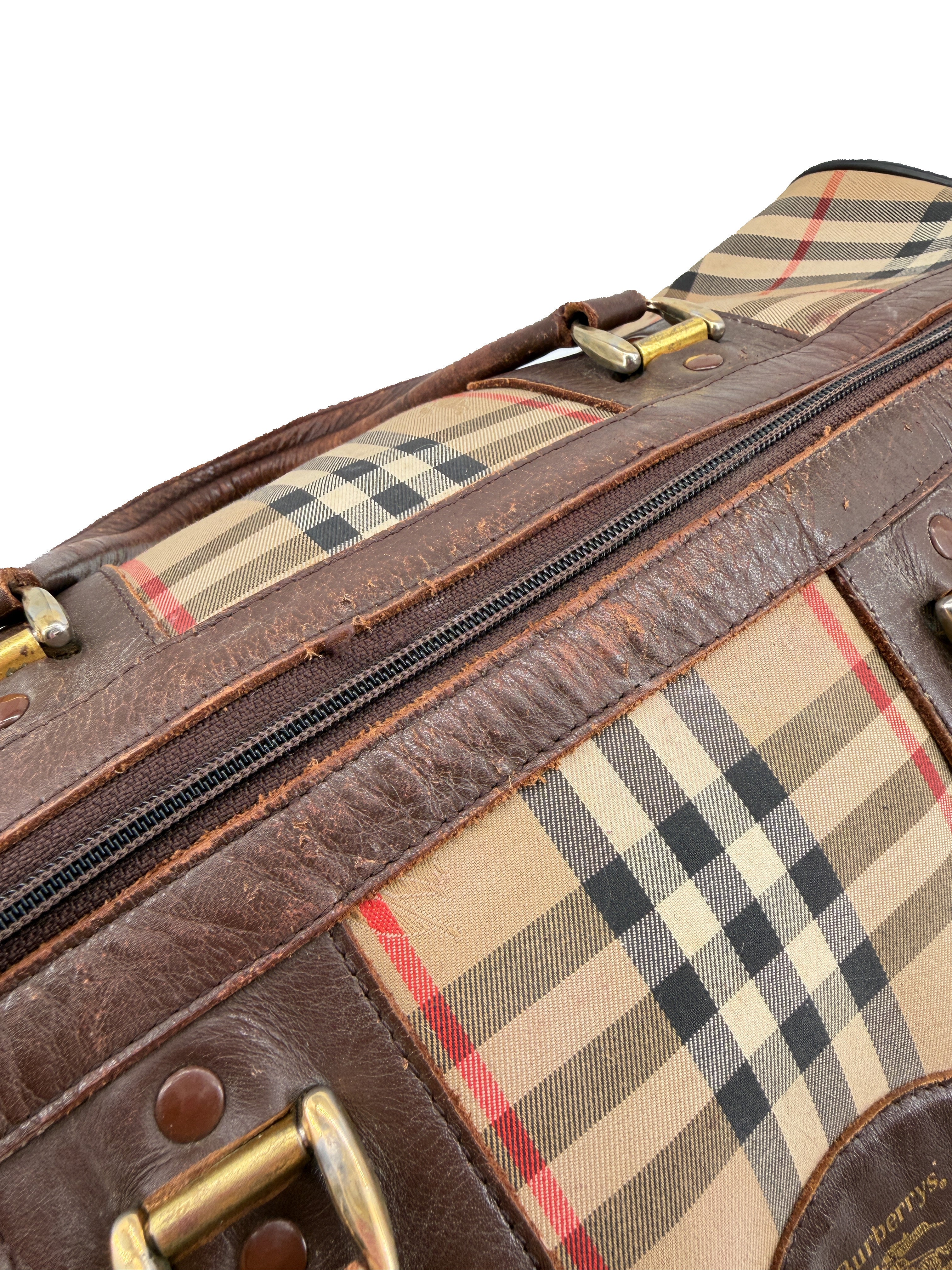 Burberry vintage nova check Boston duffle bag *as is*