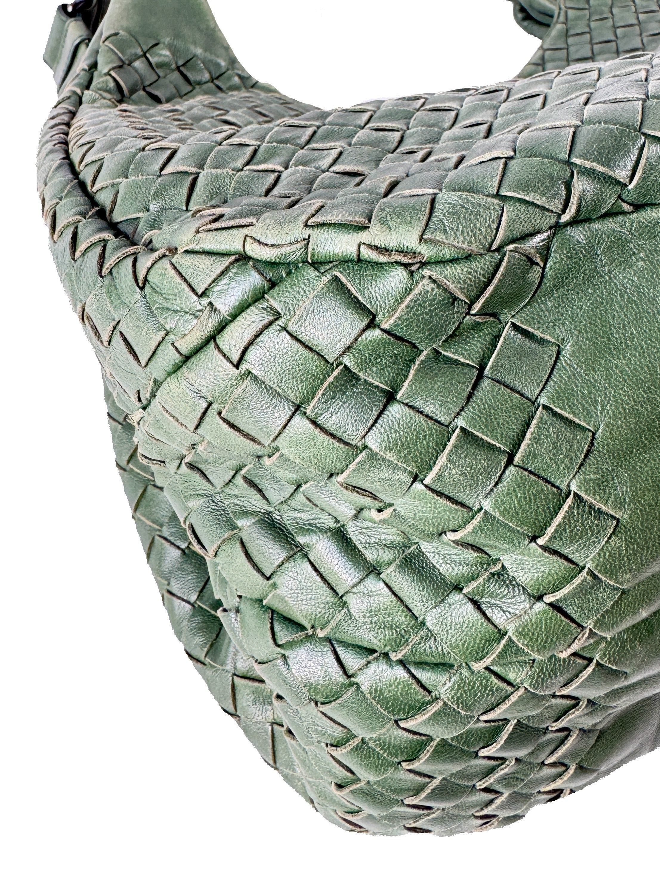Bottega Veneta green intrecciato campana hobo 125787V00163278