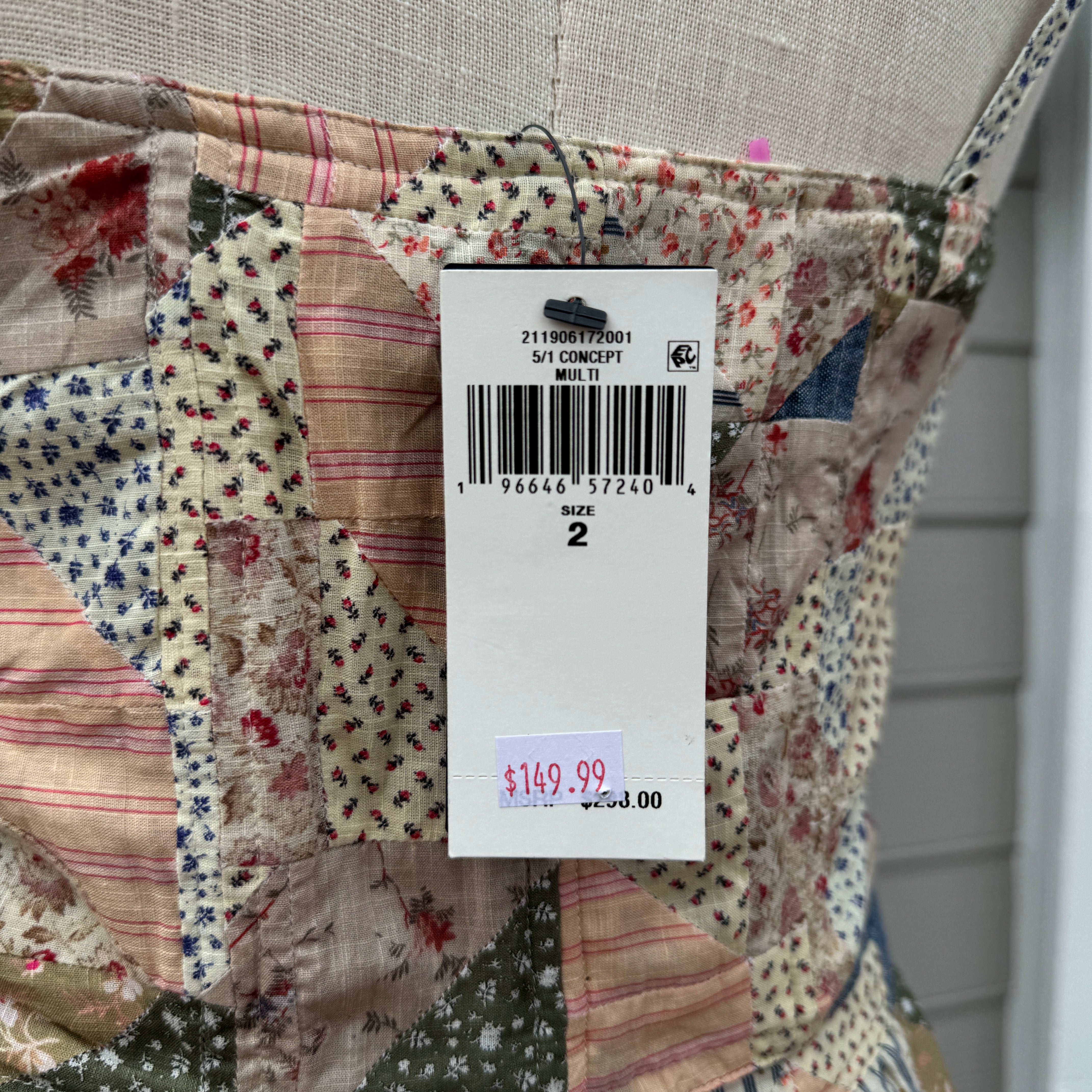 Polo Ralph Lauren multicolor patchwork cropped tank size 2 NWT