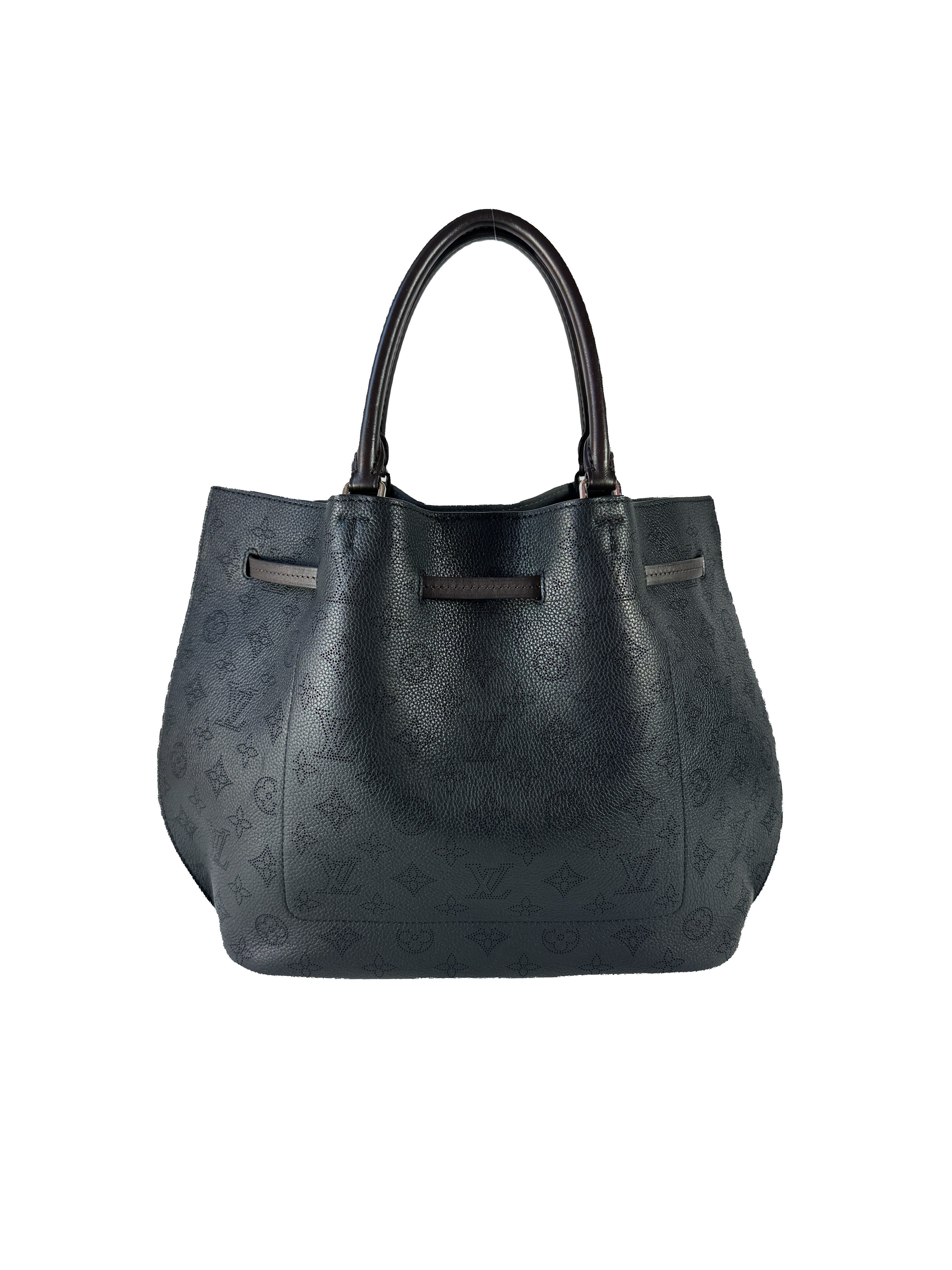 Louis Vuitton Girolata Handbag Mahina Leather black DR0147