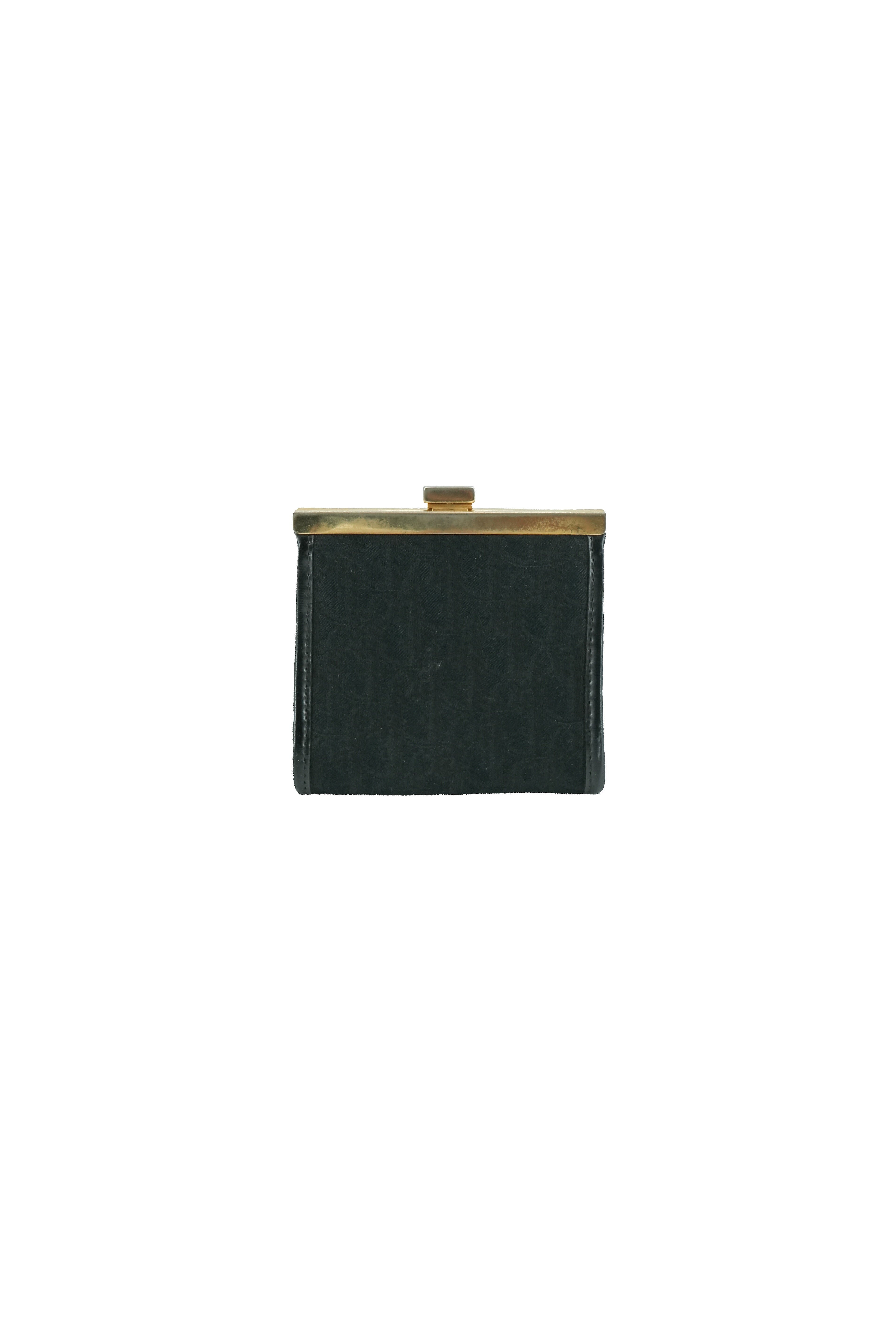 Christian Dior black vintage kisslock pouch