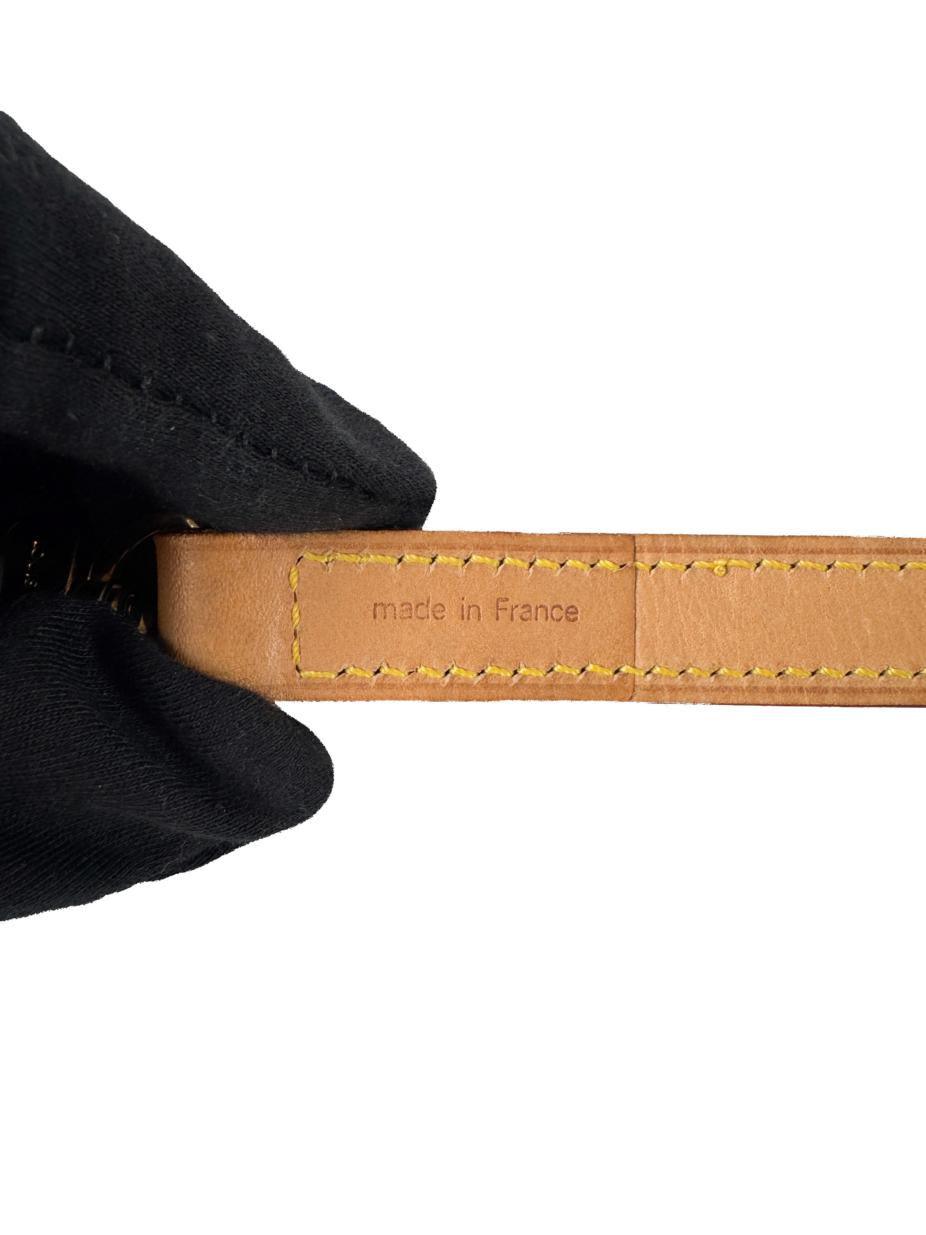 Louis Vuitton brown thin vachetta strap