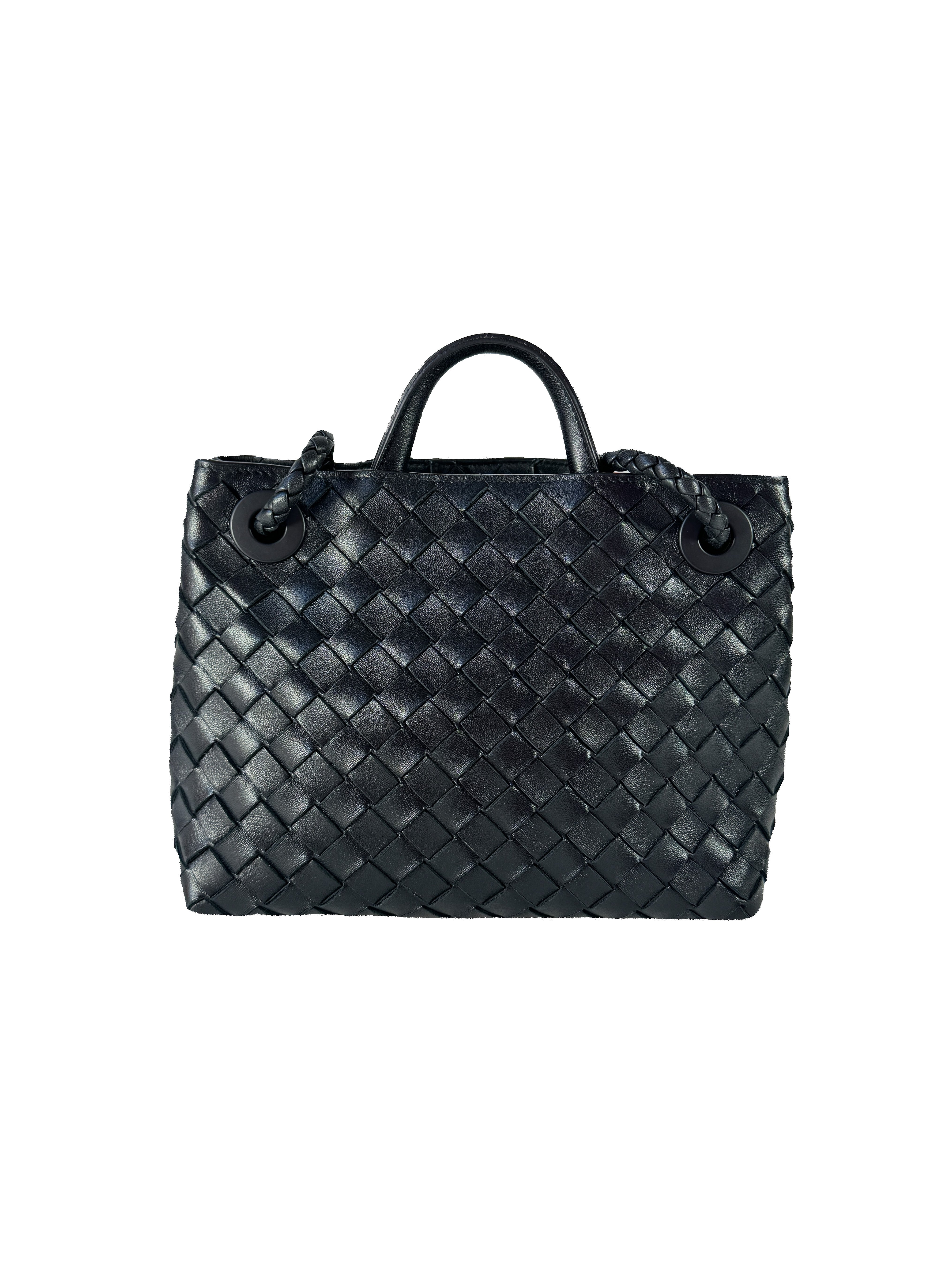 Bottega Veneta black Andiamo small tote A01080074L
