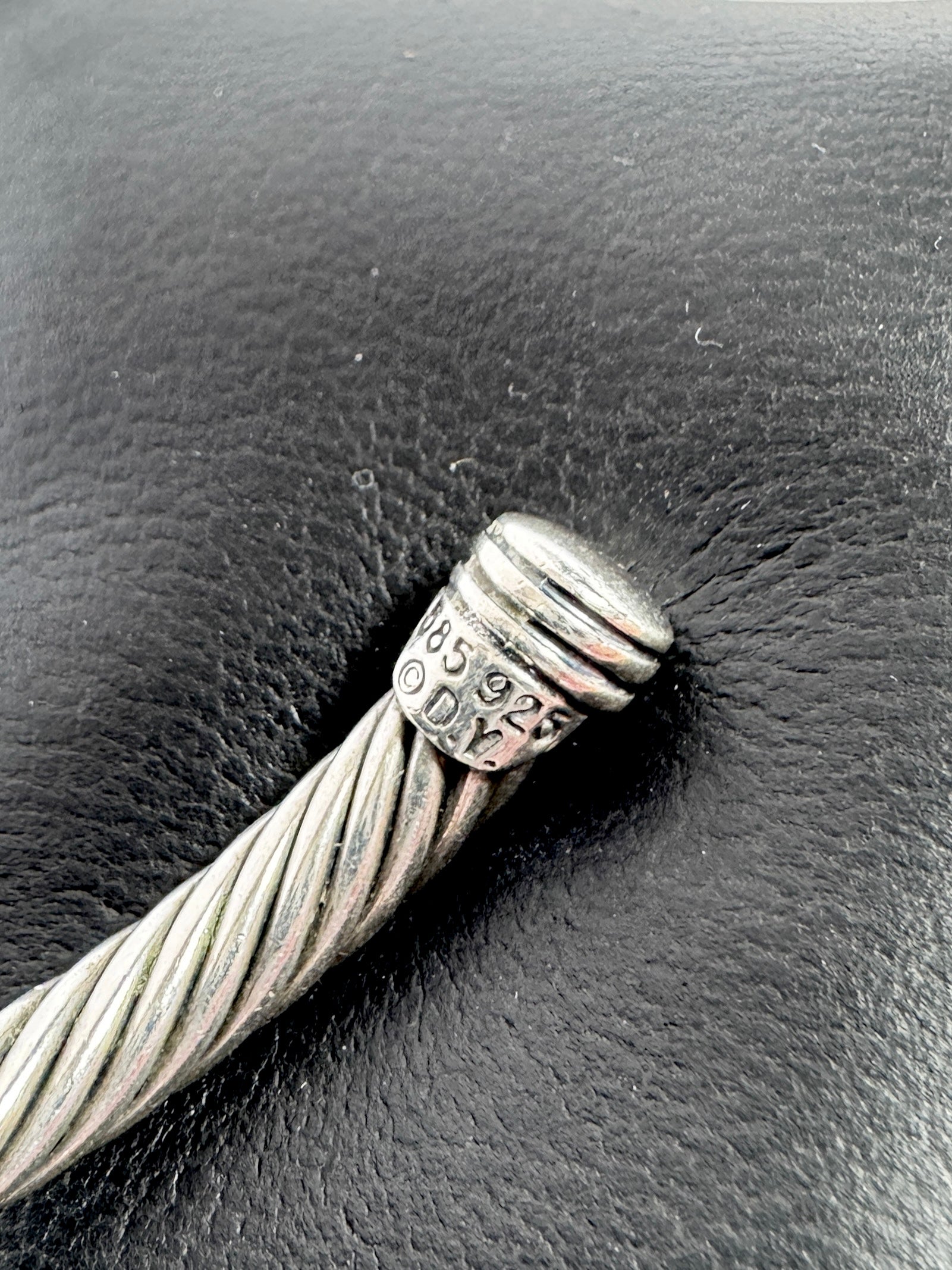 David Yurman classic double X sterling silver & gold cable cuff bracelet