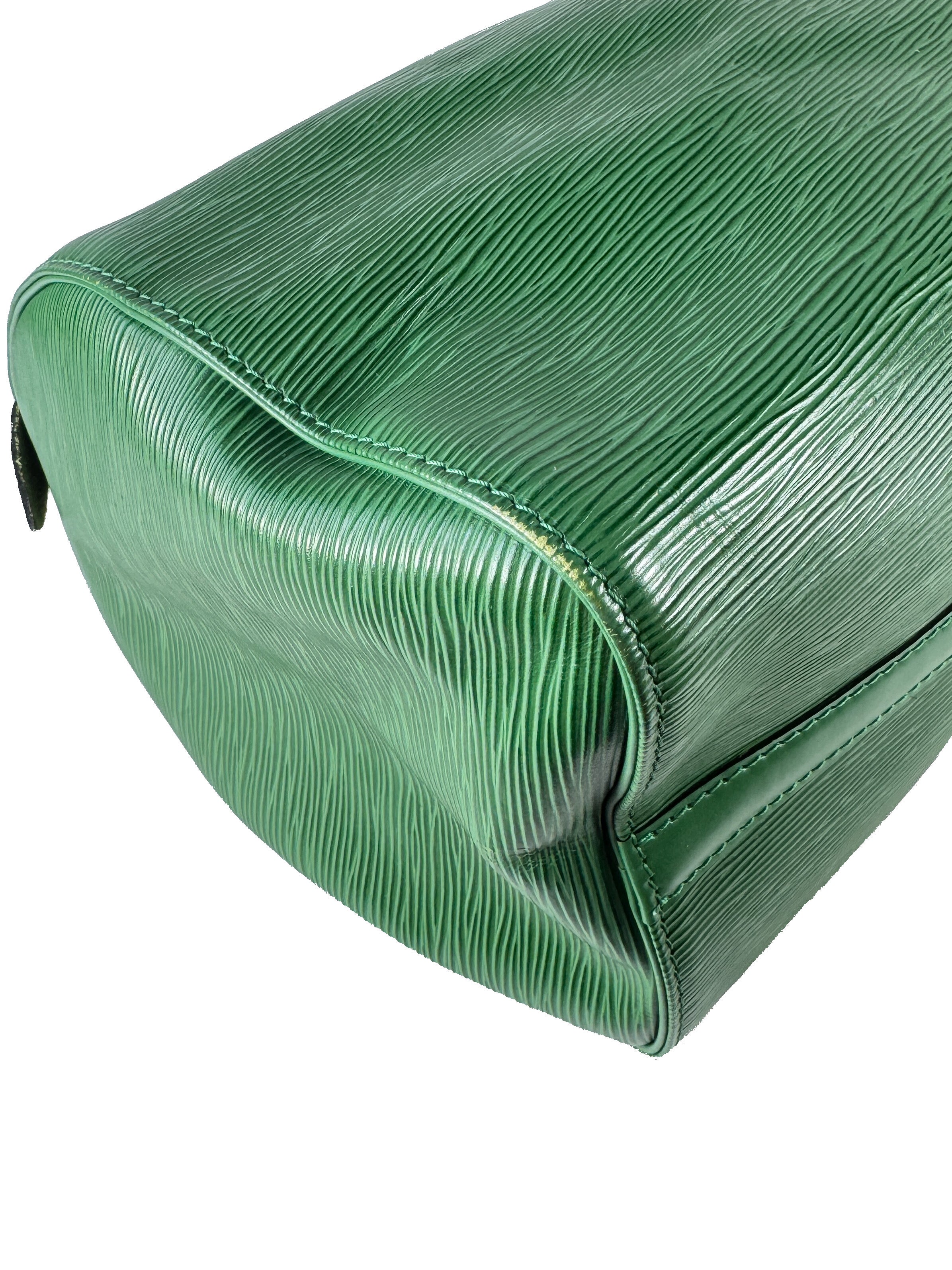 Louis Vuitton Borneo green epi speedy 35 VI0934