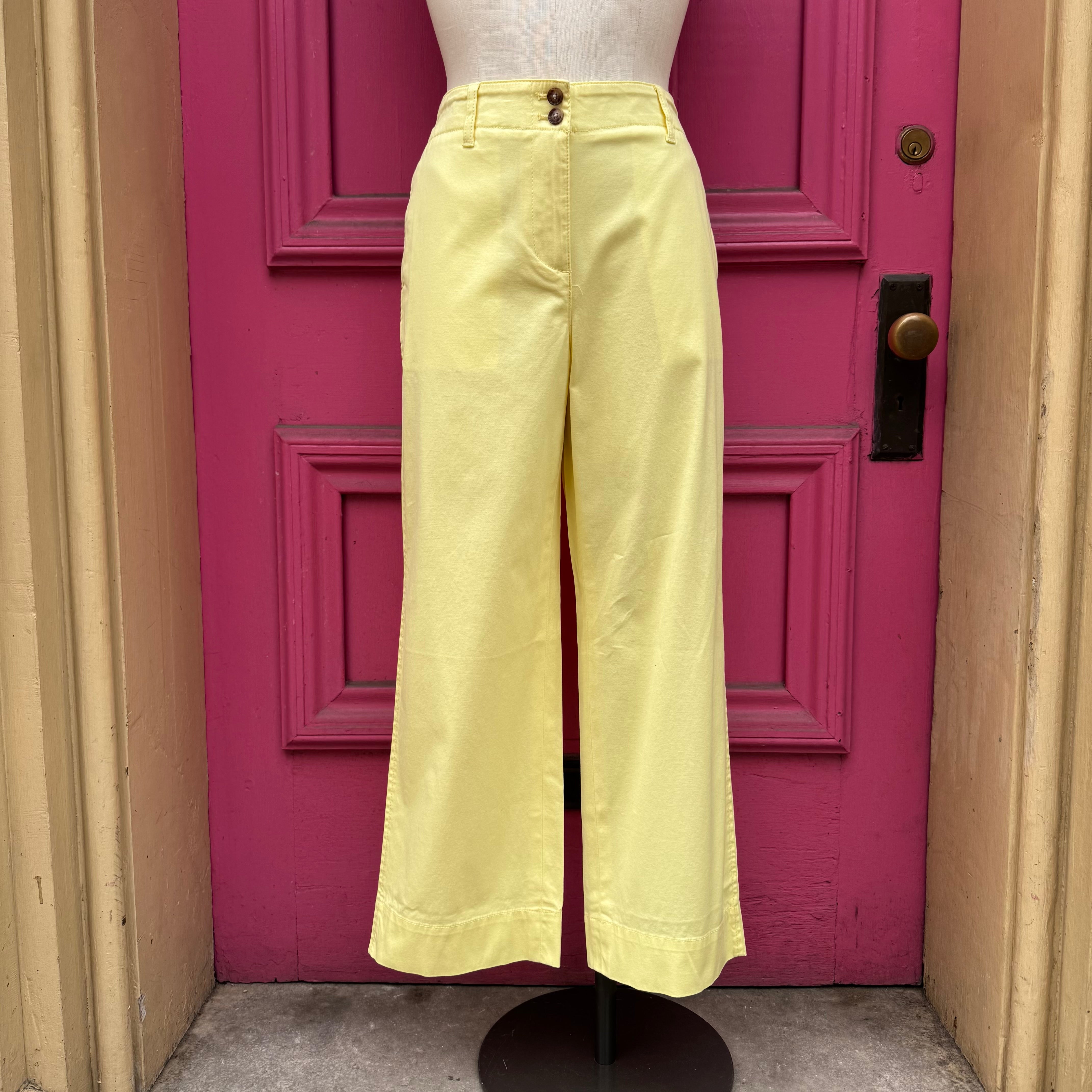 Talbots yellow New England chinos size 8P NWT