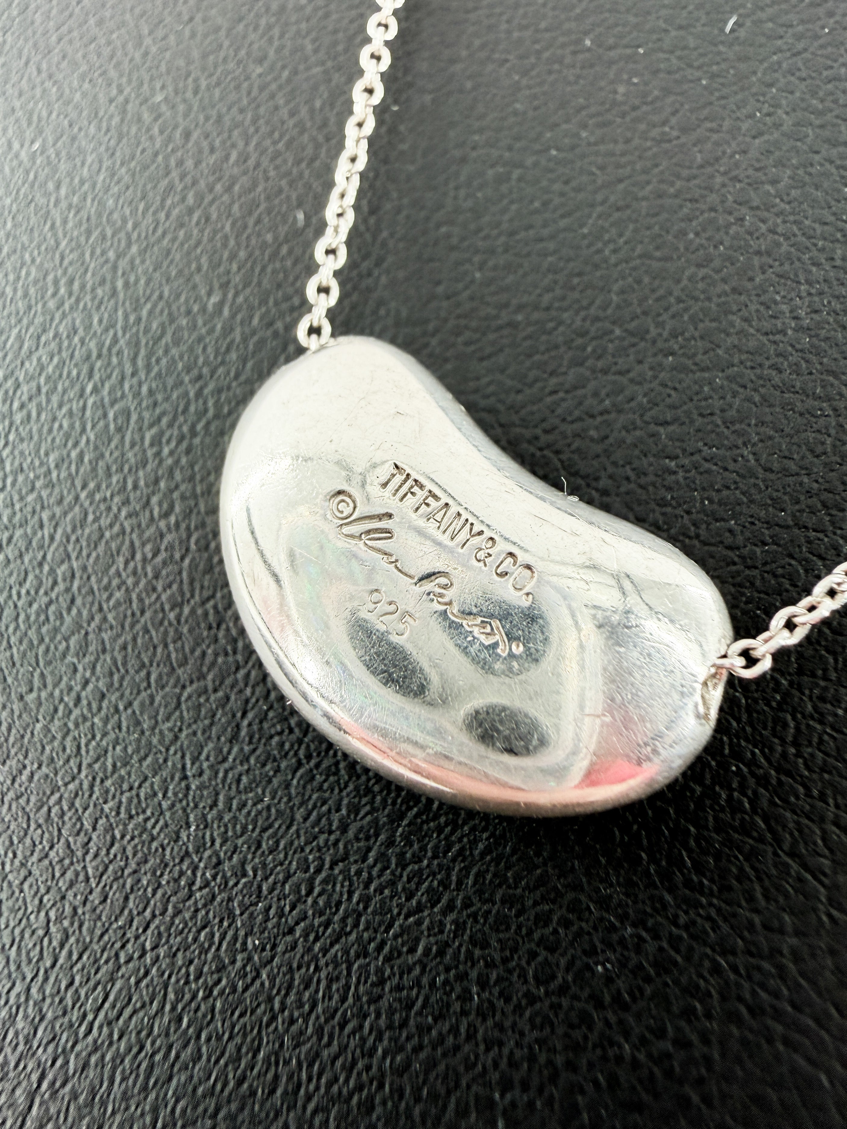Tiffany & Co Elsa Peretti sterling silver large 18MM bean necklace