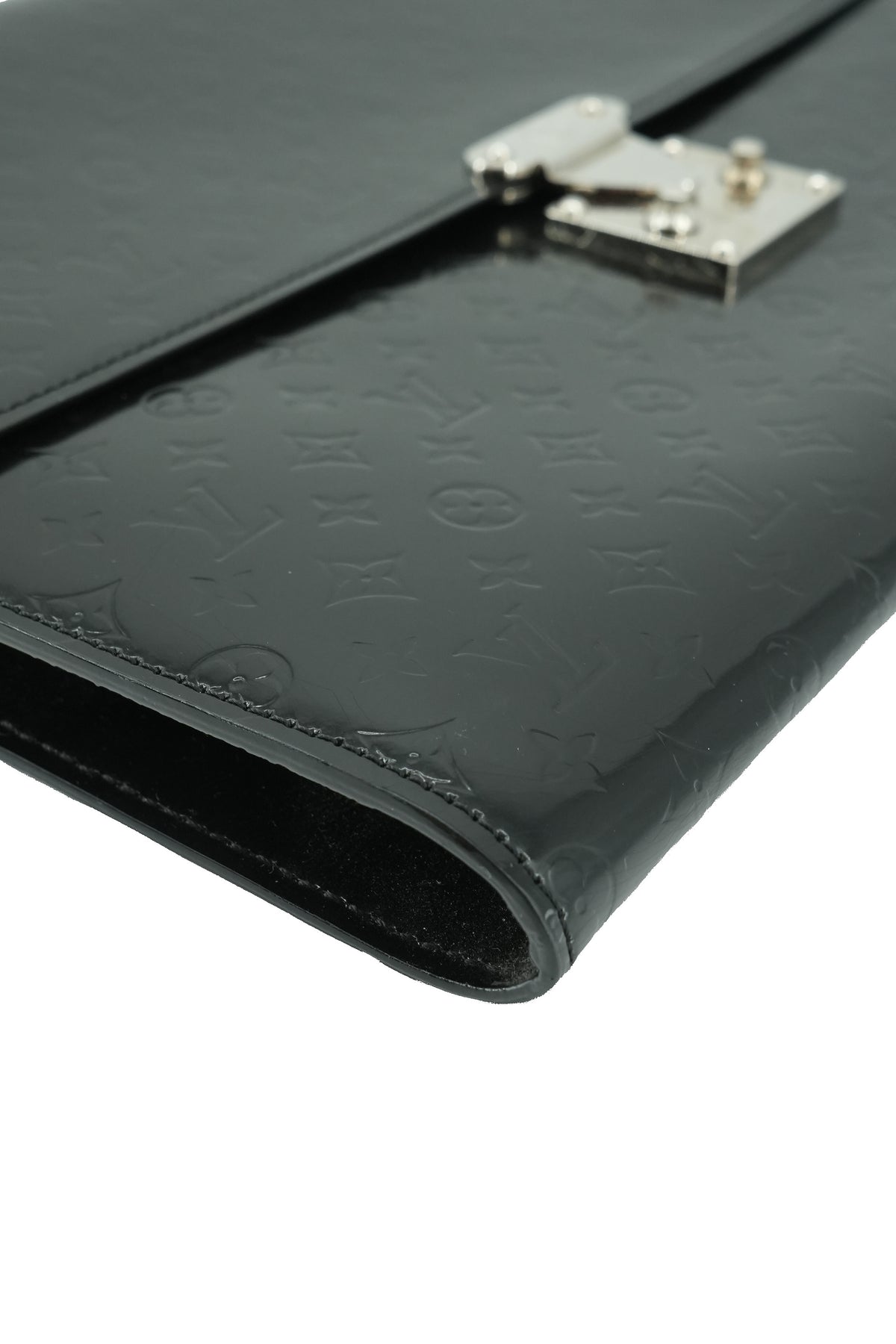 Louis Vuitton black vernis Glace Anouchka pochette TH1011
