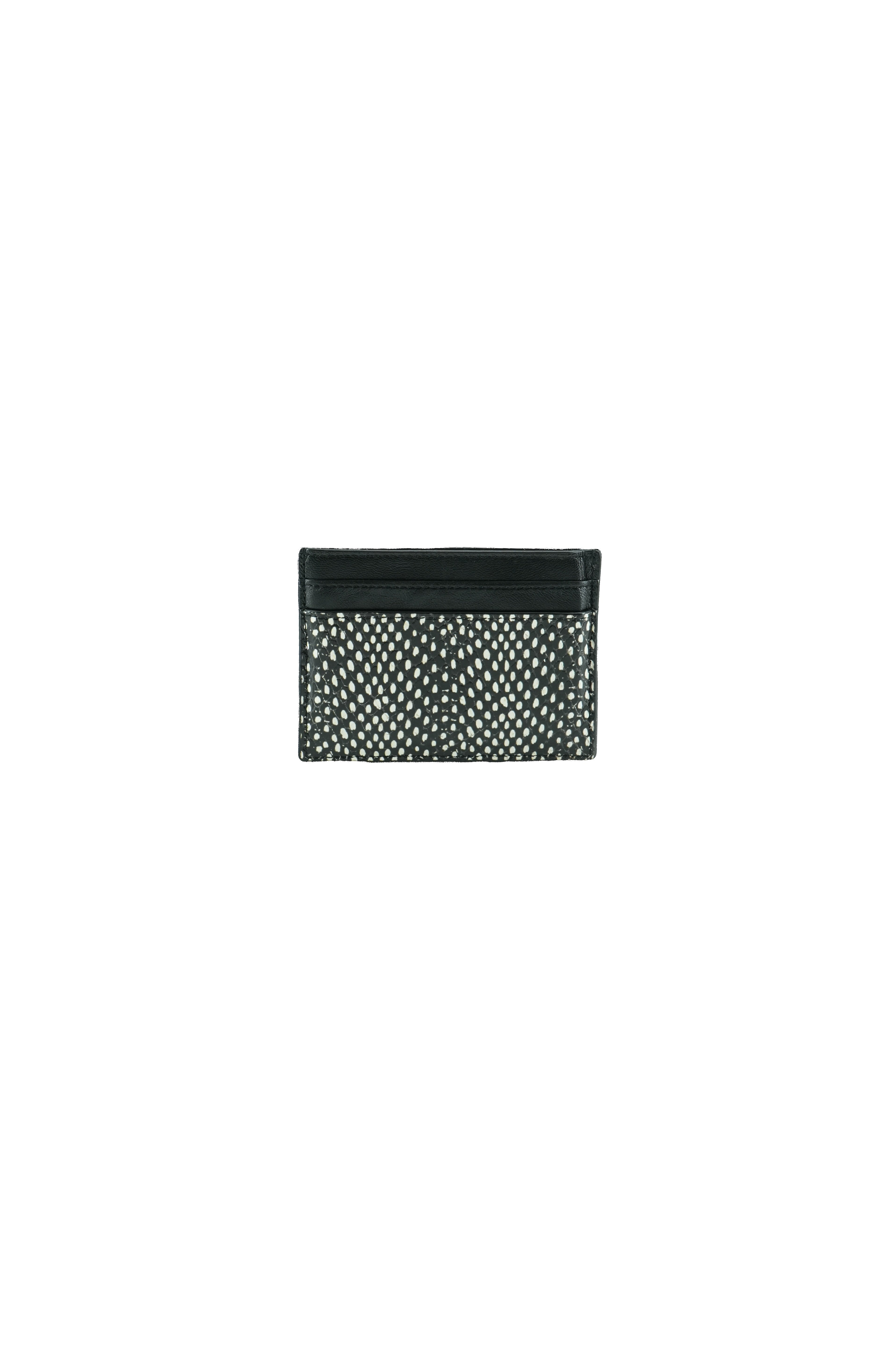 Saint Laurent black white snake embossed Cassandre card holder GUE370778-0123