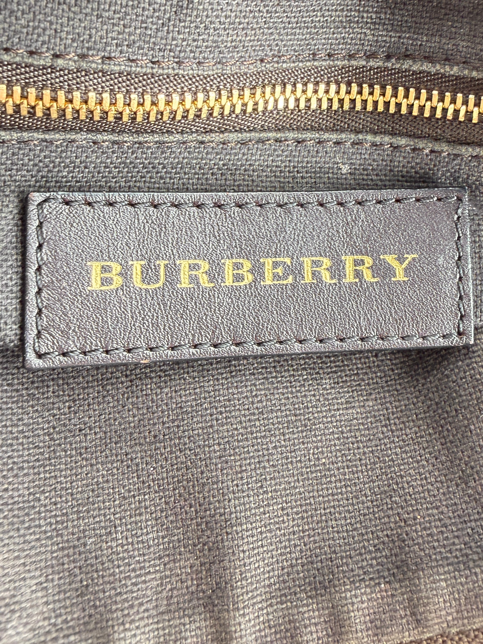 Burberry check coated canvas tote *as is*