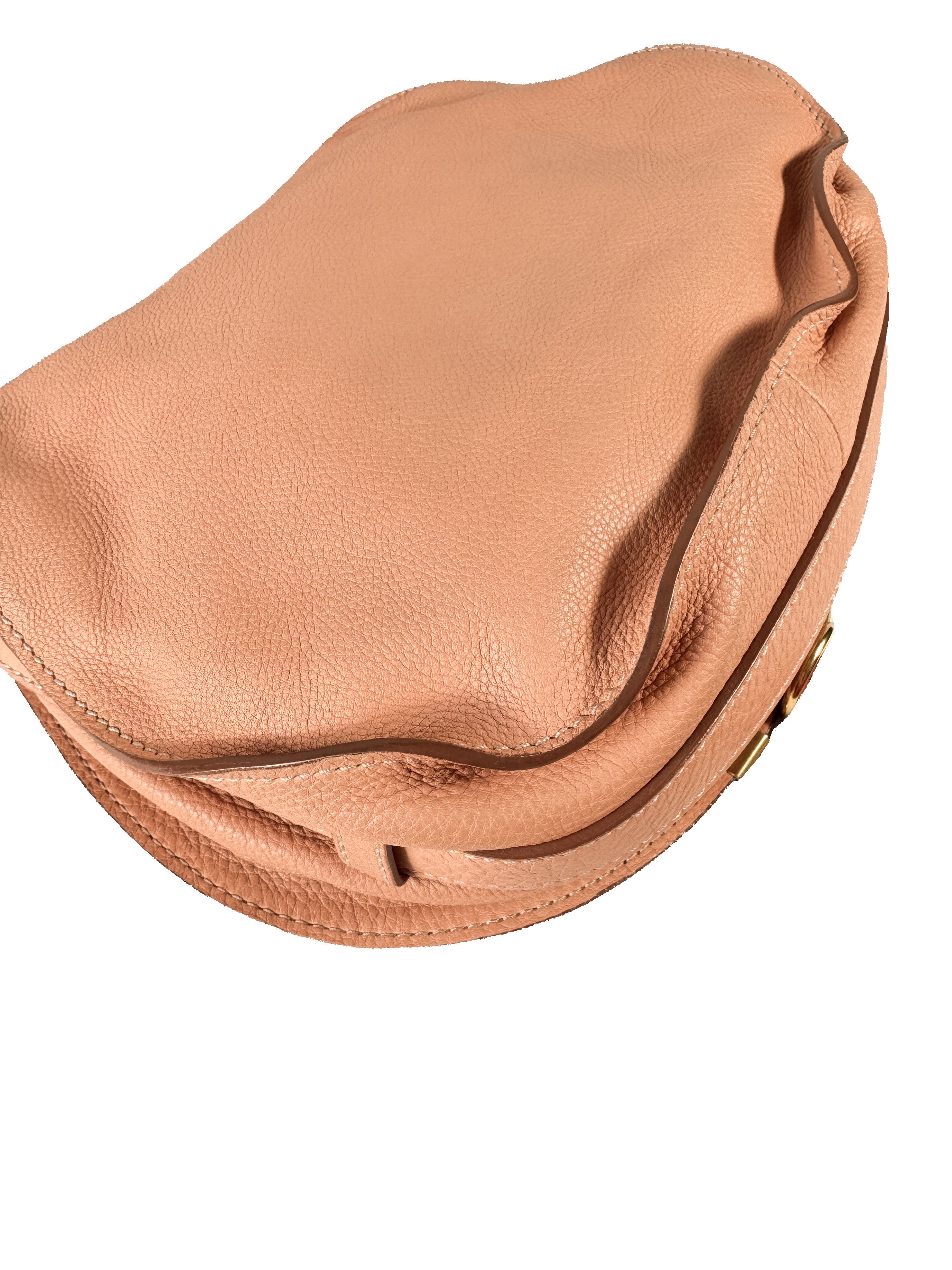 Chloé peach medium Marcie crossbody 01-13-62-65