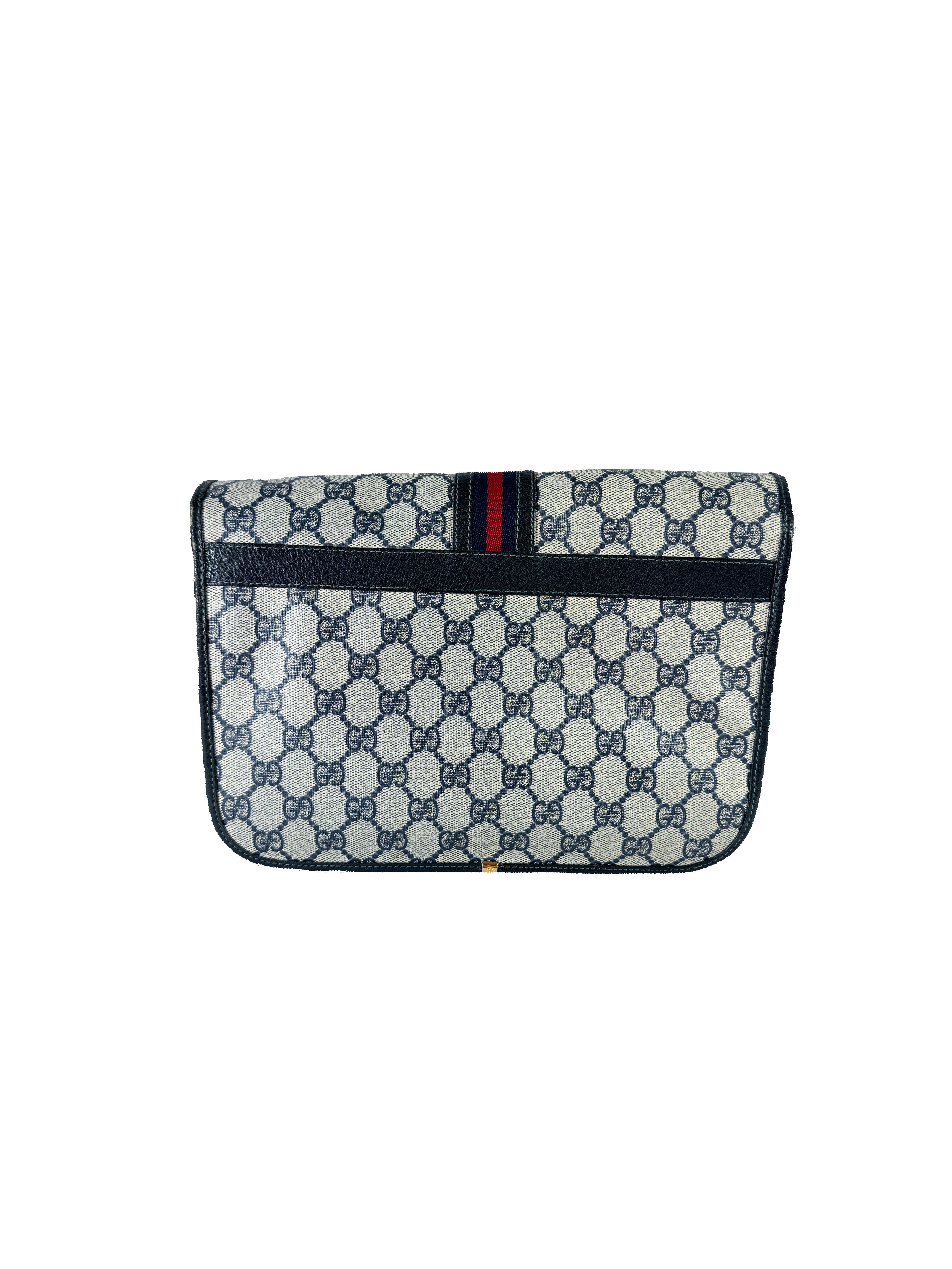 Gucci navy GG vintage sherry line crossbody 001.904.0915