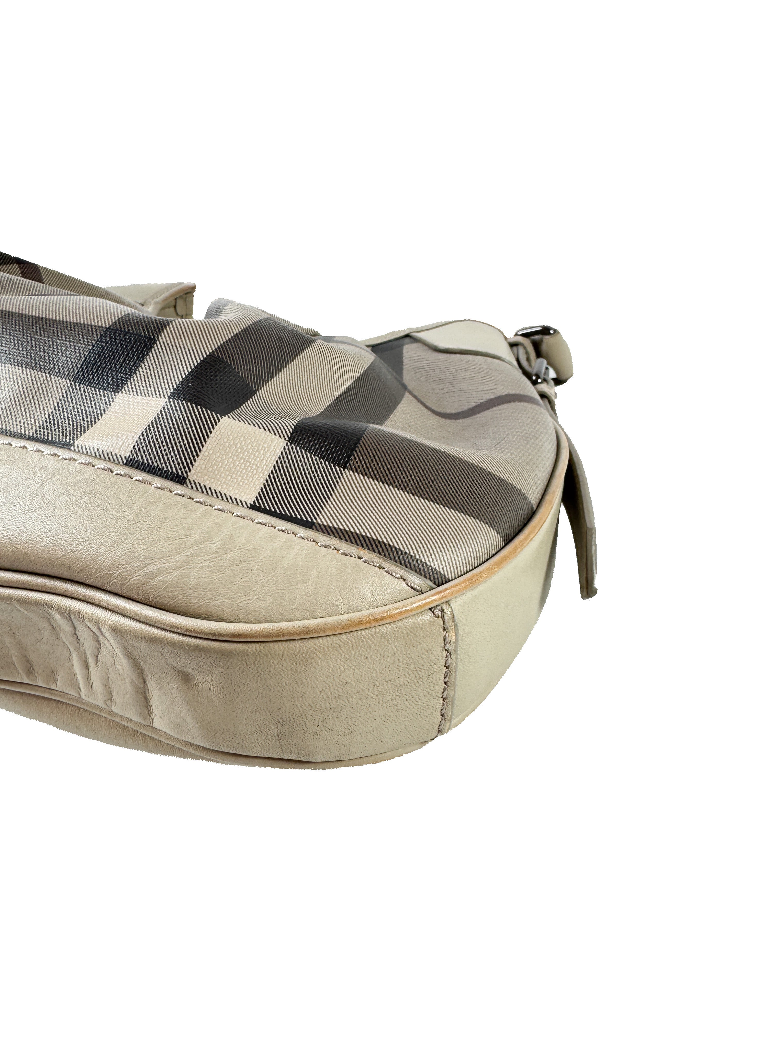 Burberry gray plaid shoulder bag **as is**