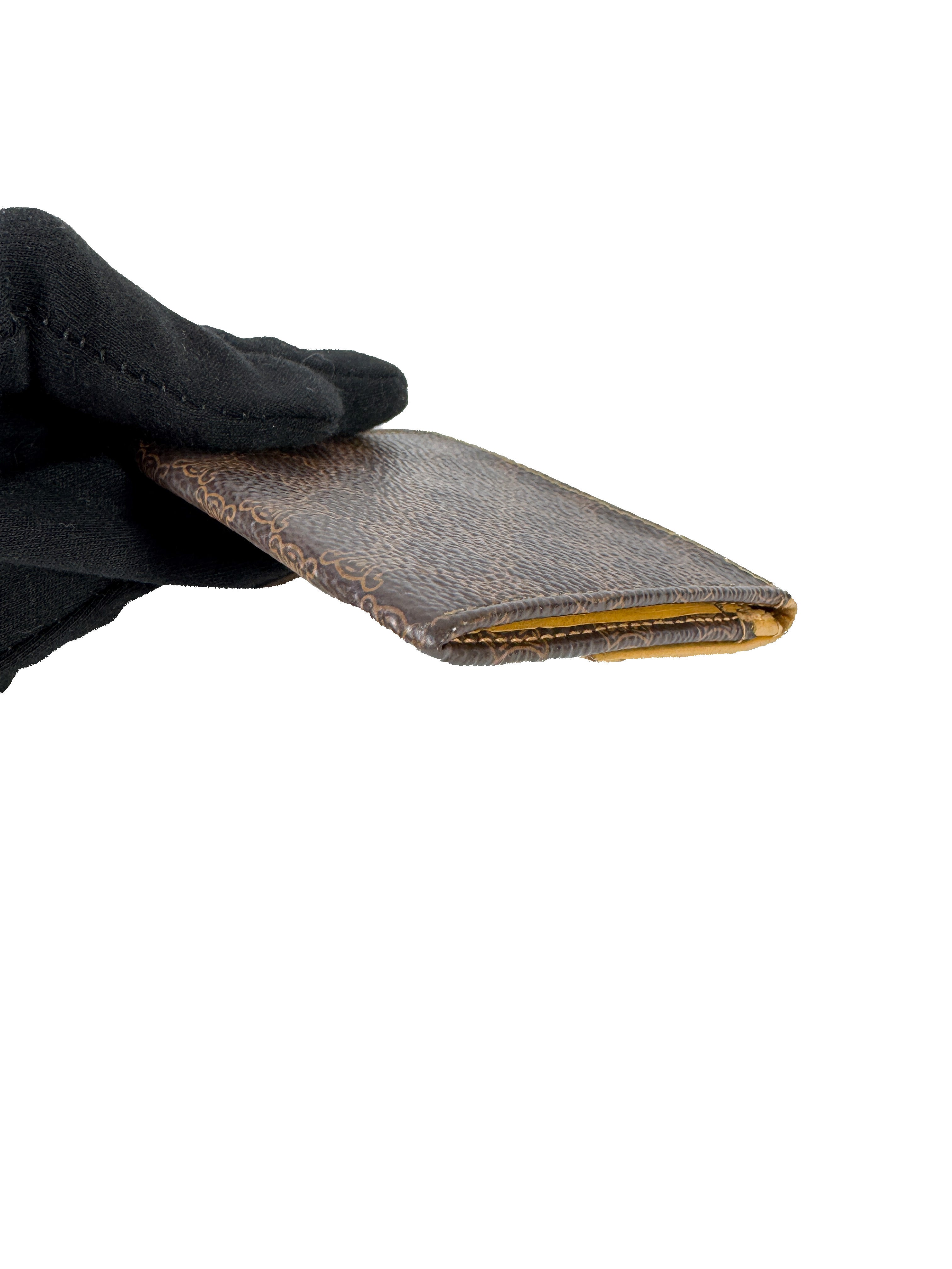 Celine vintage brown macadame coin wallet M14