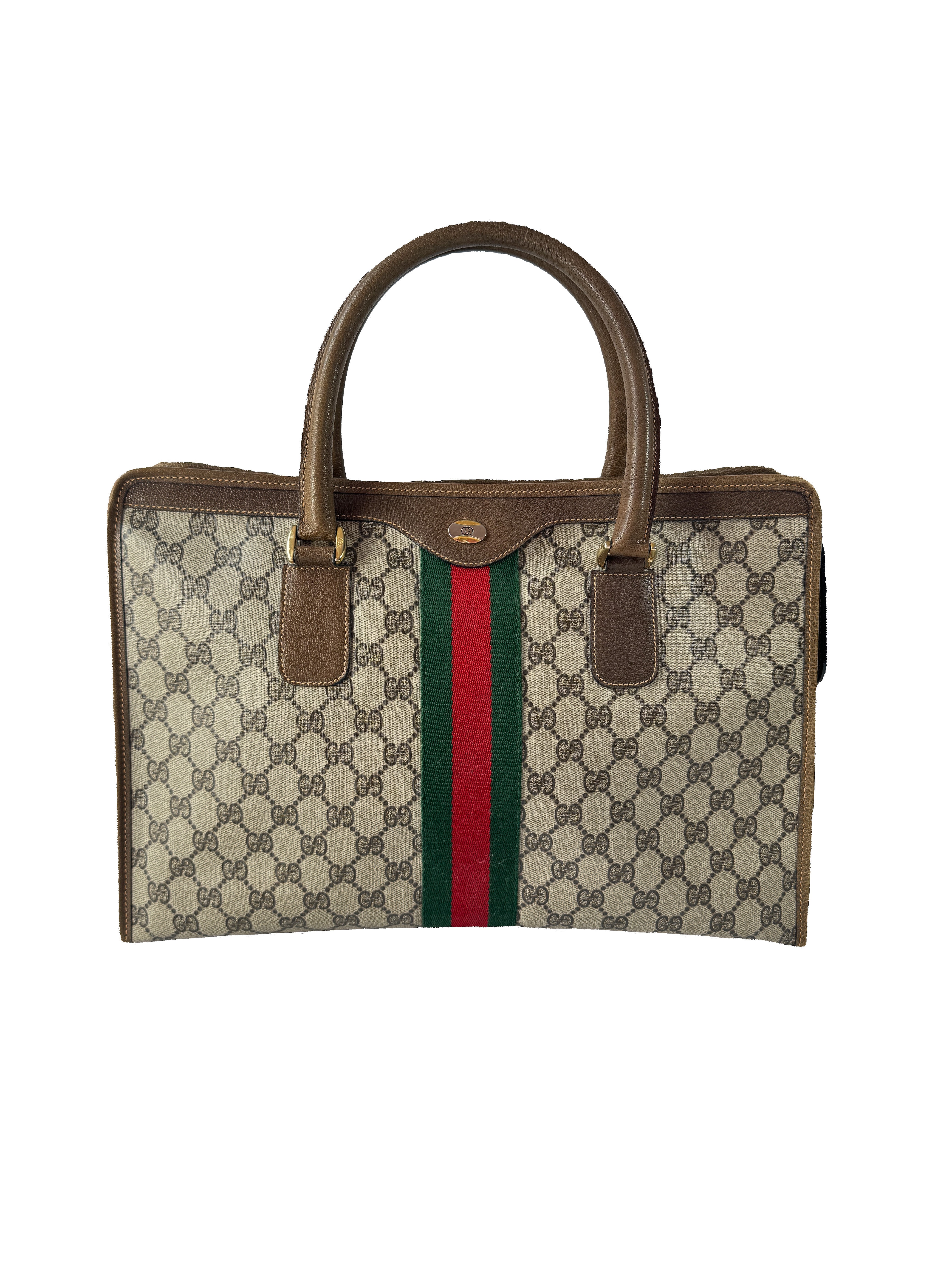 Gucci brown vintage Sherry line tote 214.10.048