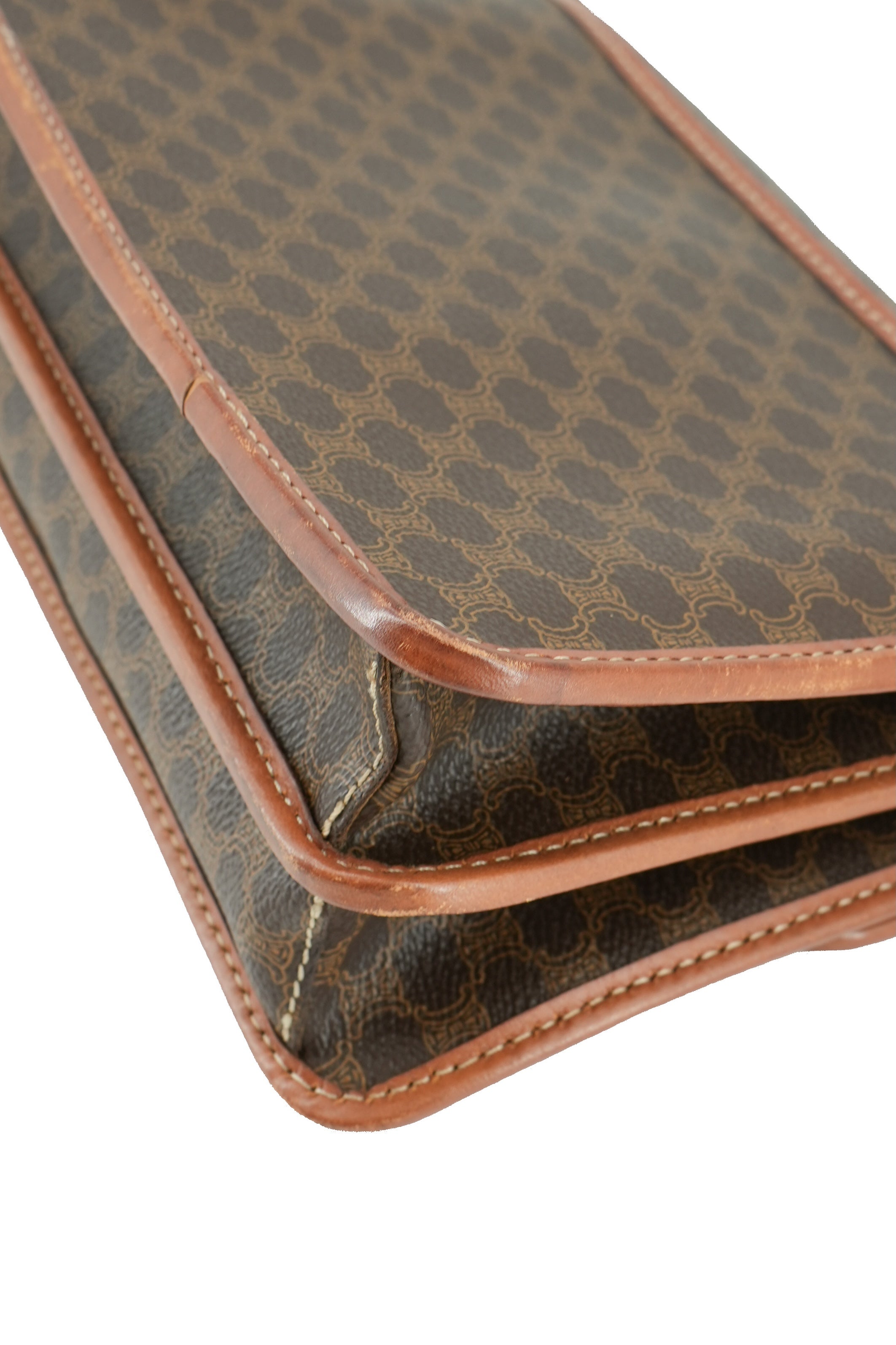 Celine vintage brown macadam wristlet M07