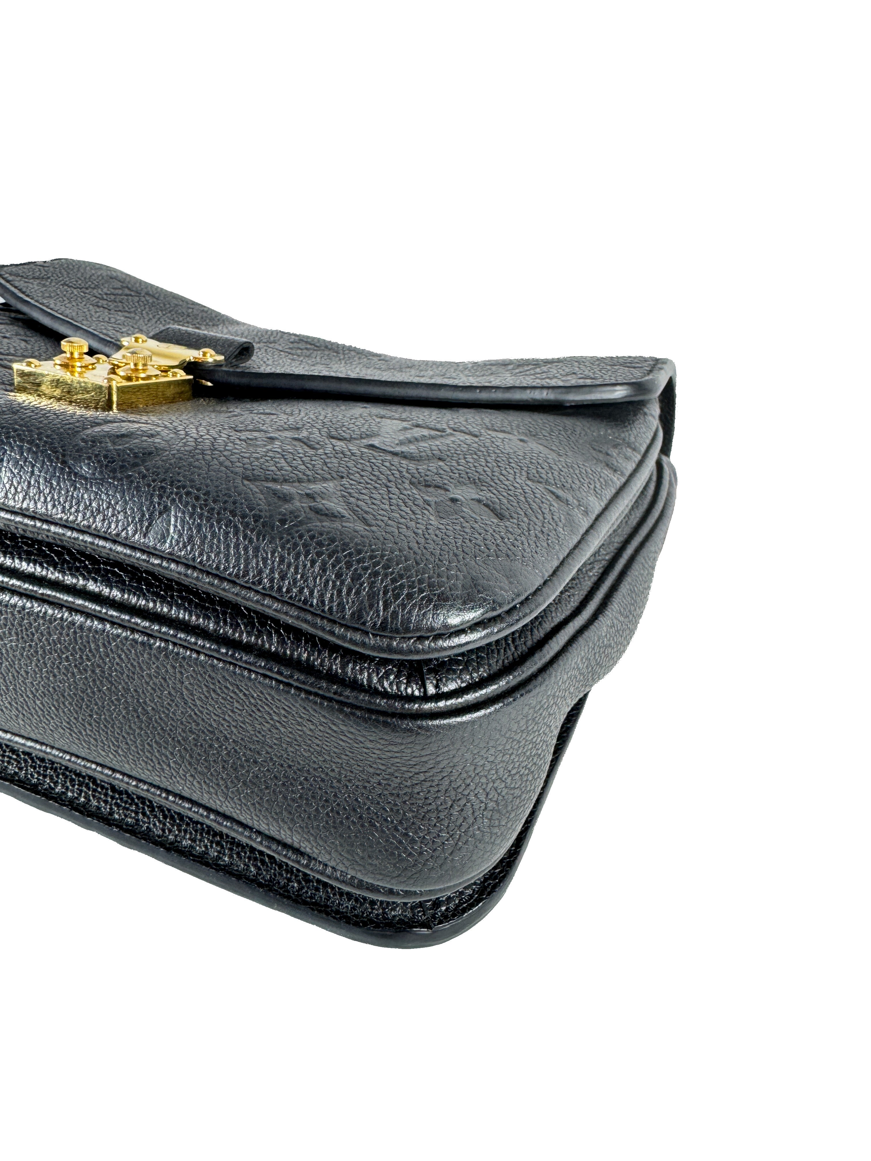 Louis Vuitton black empreinte leather Pochette Metis GI4290